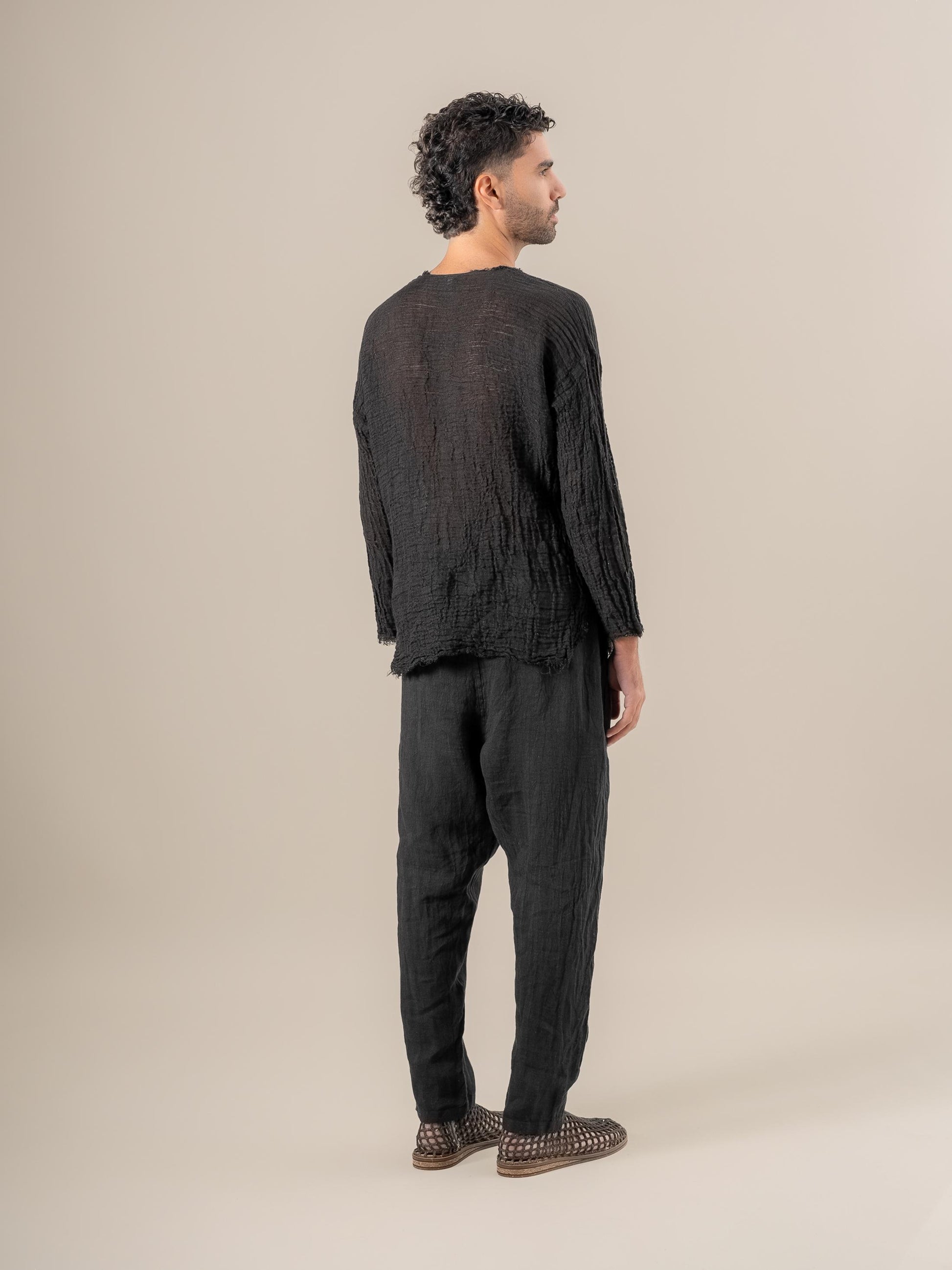 Camicia Sandokan Garzata Nero CAMICIA SANDOKAN garzata 0 Bottega Di Brunella 