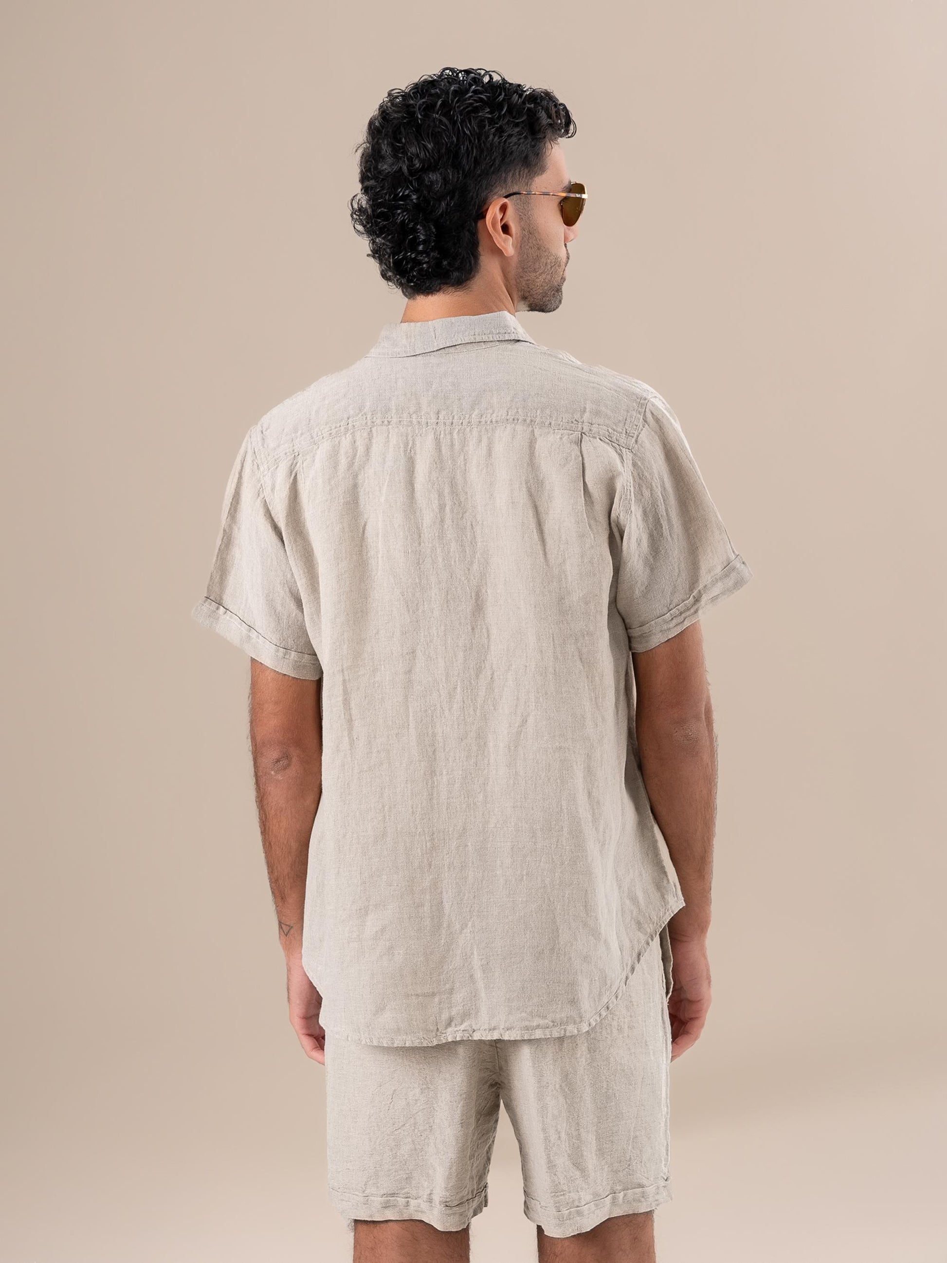 Camicia Peppe Battista Naturale CAMICIA PEPPE m/m collo battista 12 Bottega Di Brunella 