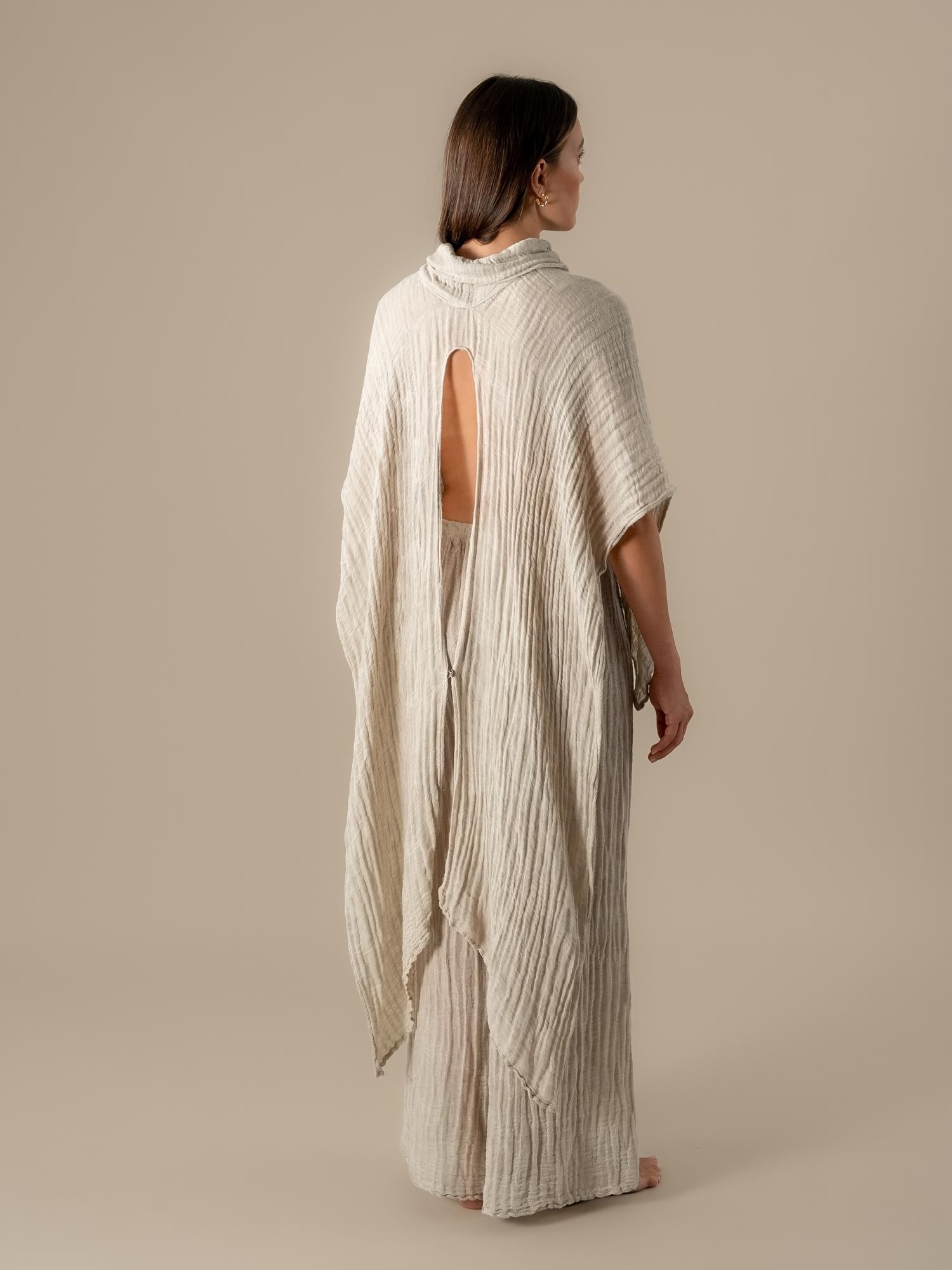 Poncho Scriba Cairo Naturale PONCHO SCRIBA cairo 12 Bottega Di Brunella 