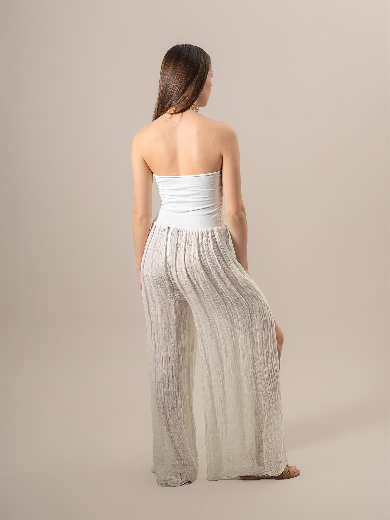 Pantalone Pesce Garzata Latte PANTALONE PESCE GARZATA 33 Bottega Di Brunella 