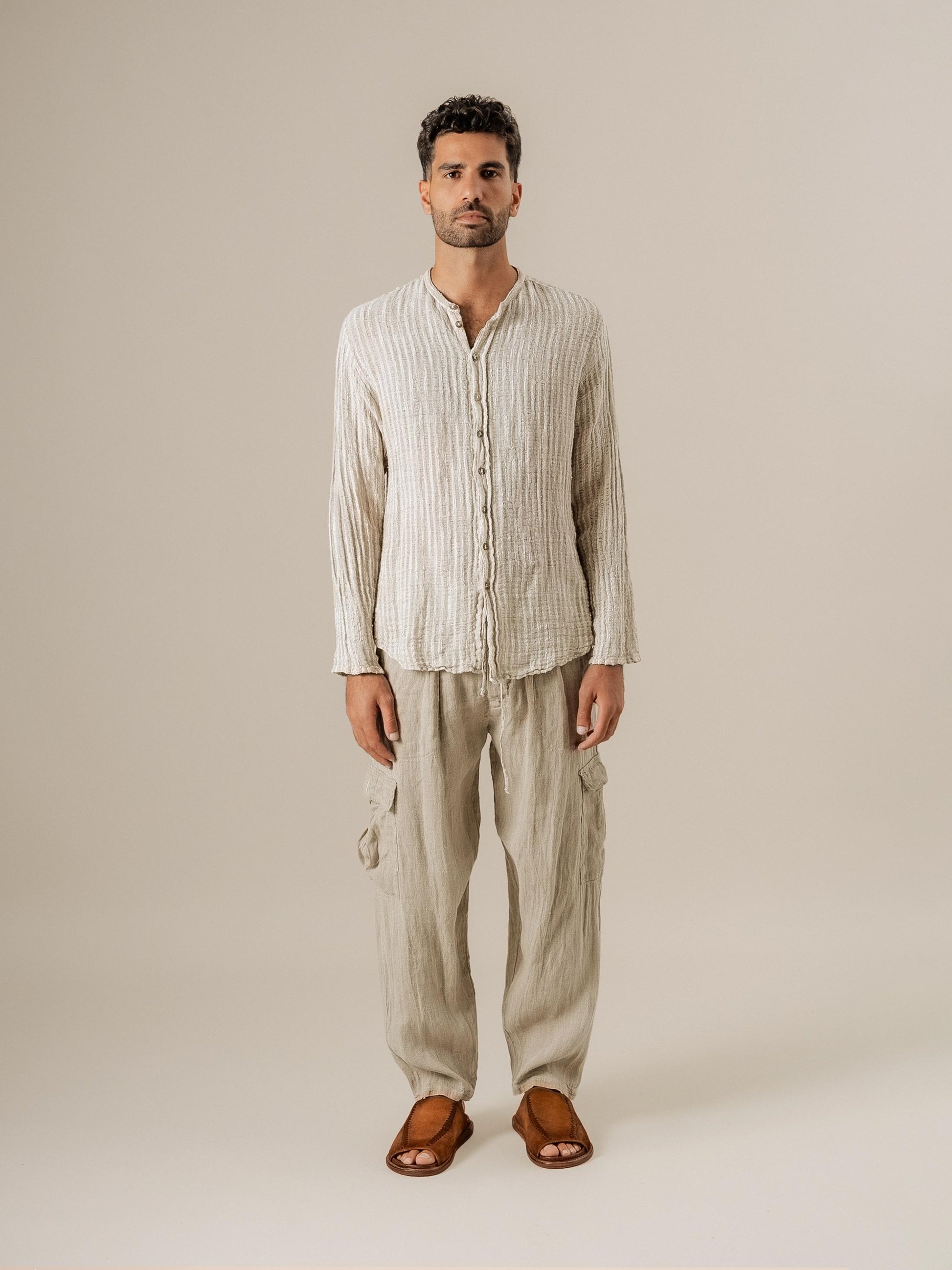 Pantalone Lavoro Tela Country Naturale PANTALONE LAVORO tela country 12 Bottega Di Brunella 