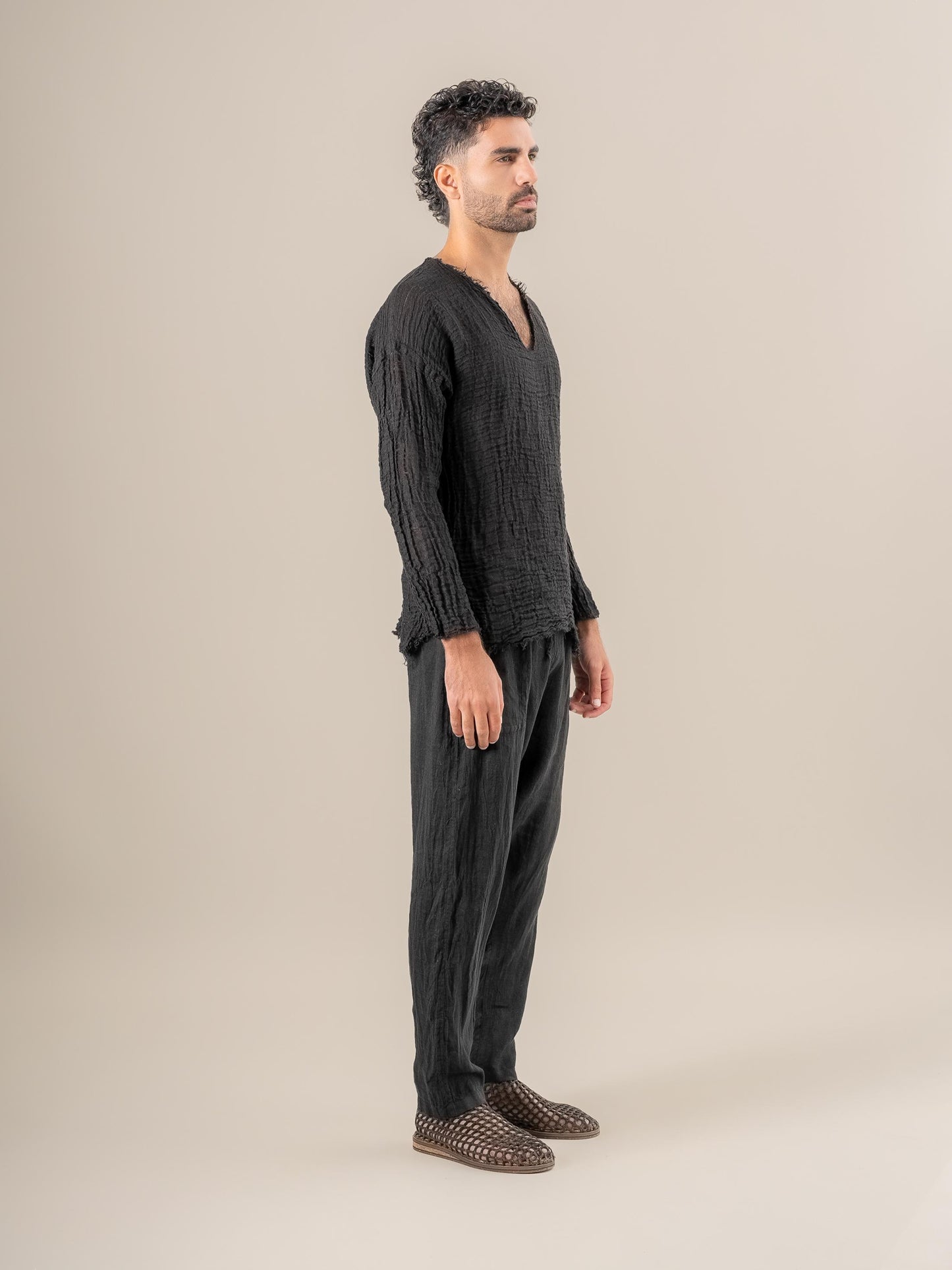 Camicia Sandokan Garzata Nero CAMICIA SANDOKAN garzata 0 Bottega Di Brunella 