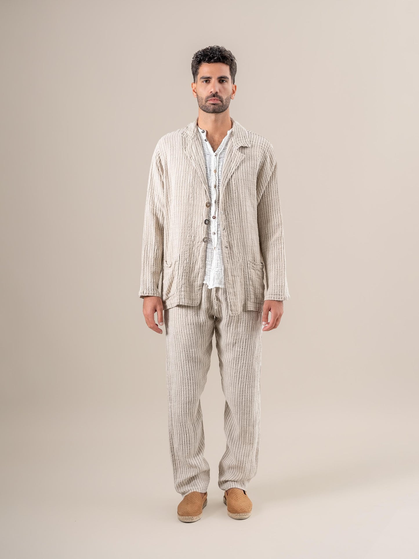 Giacca Blazer Tela Uffizi Naturale GIACCA BLAZER tela uffizi 12 Bottega Di Brunella 