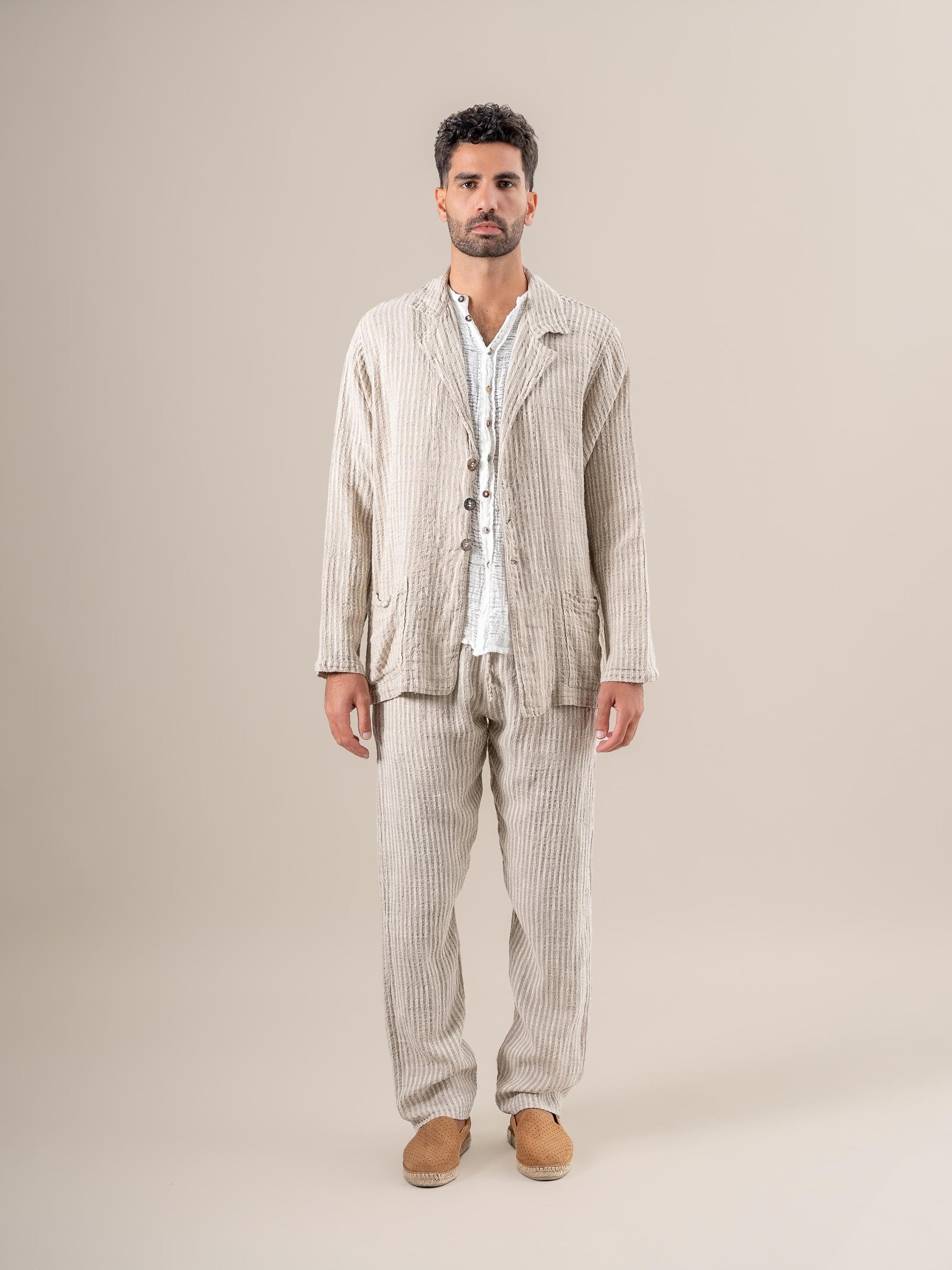 Giacca Blazer Tela Uffizi Naturale GIACCA BLAZER tela uffizi 12 Bottega Di Brunella 