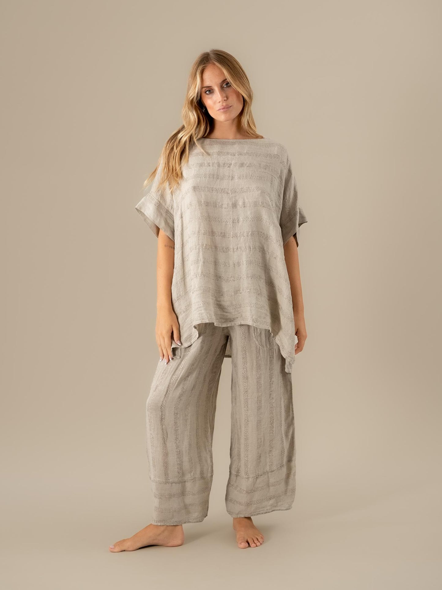 Camicia Pneuma Riga Luxor Naturale CAMICIA PNEUMA riga luxor 12 Bottega Di Brunella 