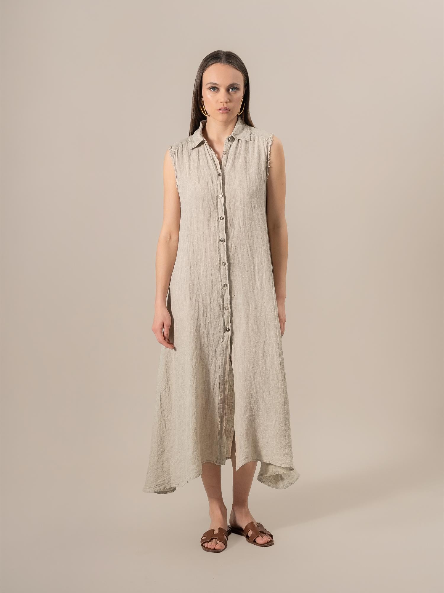Vestito Orchidea Battista Naturale VESTITO ORCHIDEA BATTISTA 12 Bottega Di Brunella 