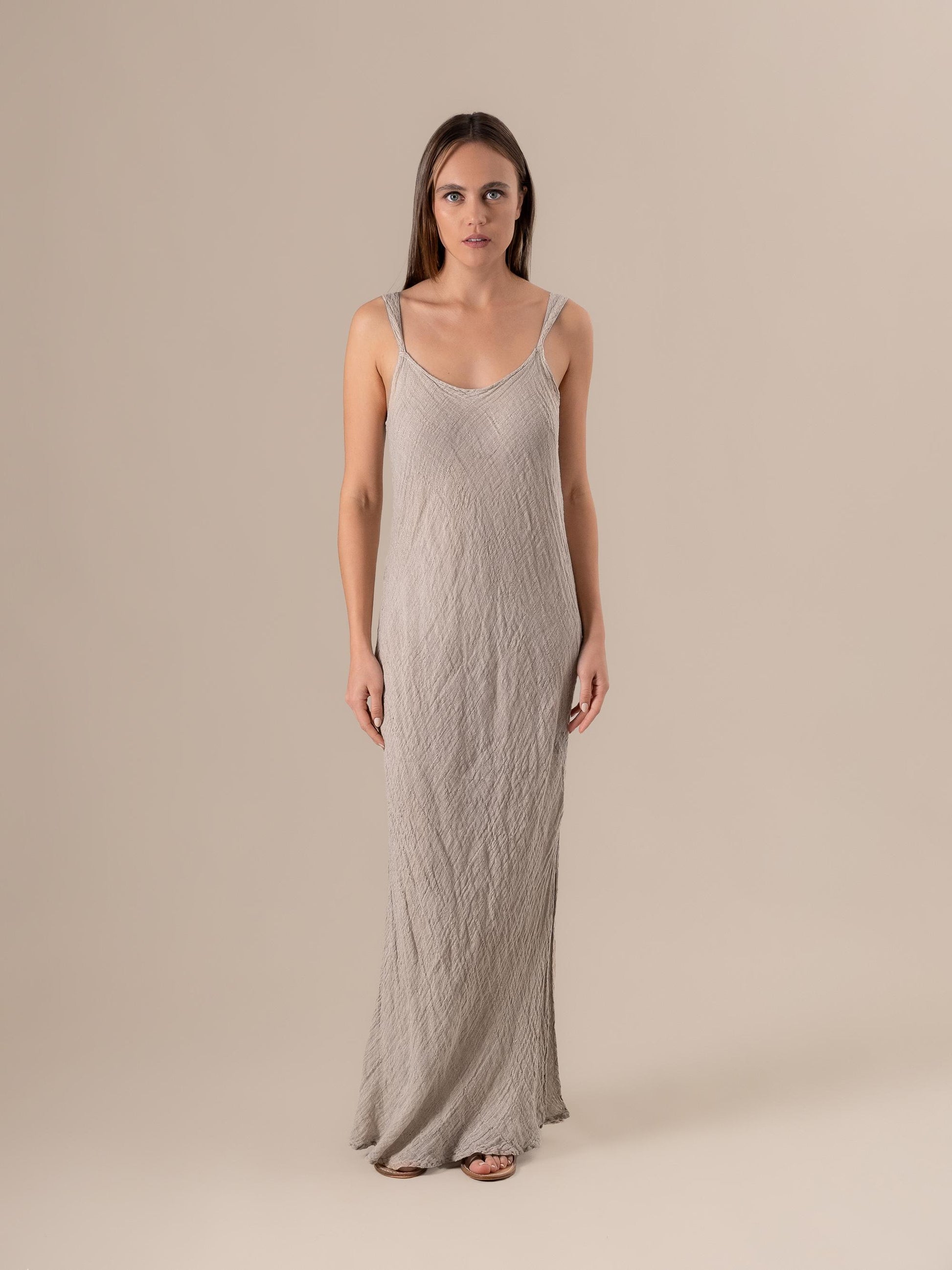 Vestito Sottoveste Maxi Garzata Naturale VESTITO SOTTOVESTE MAXI garzata 12 Bottega Di Brunella 