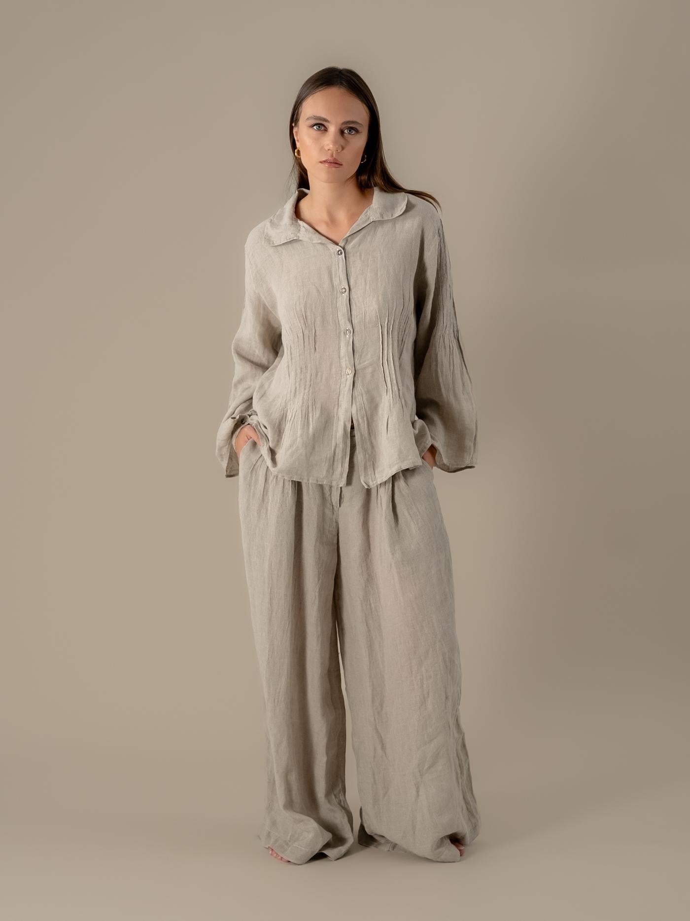 Camicia Nefertiti Battista Naturale CAMICIA NEFERTITI battista 12 Bottega Di Brunella 