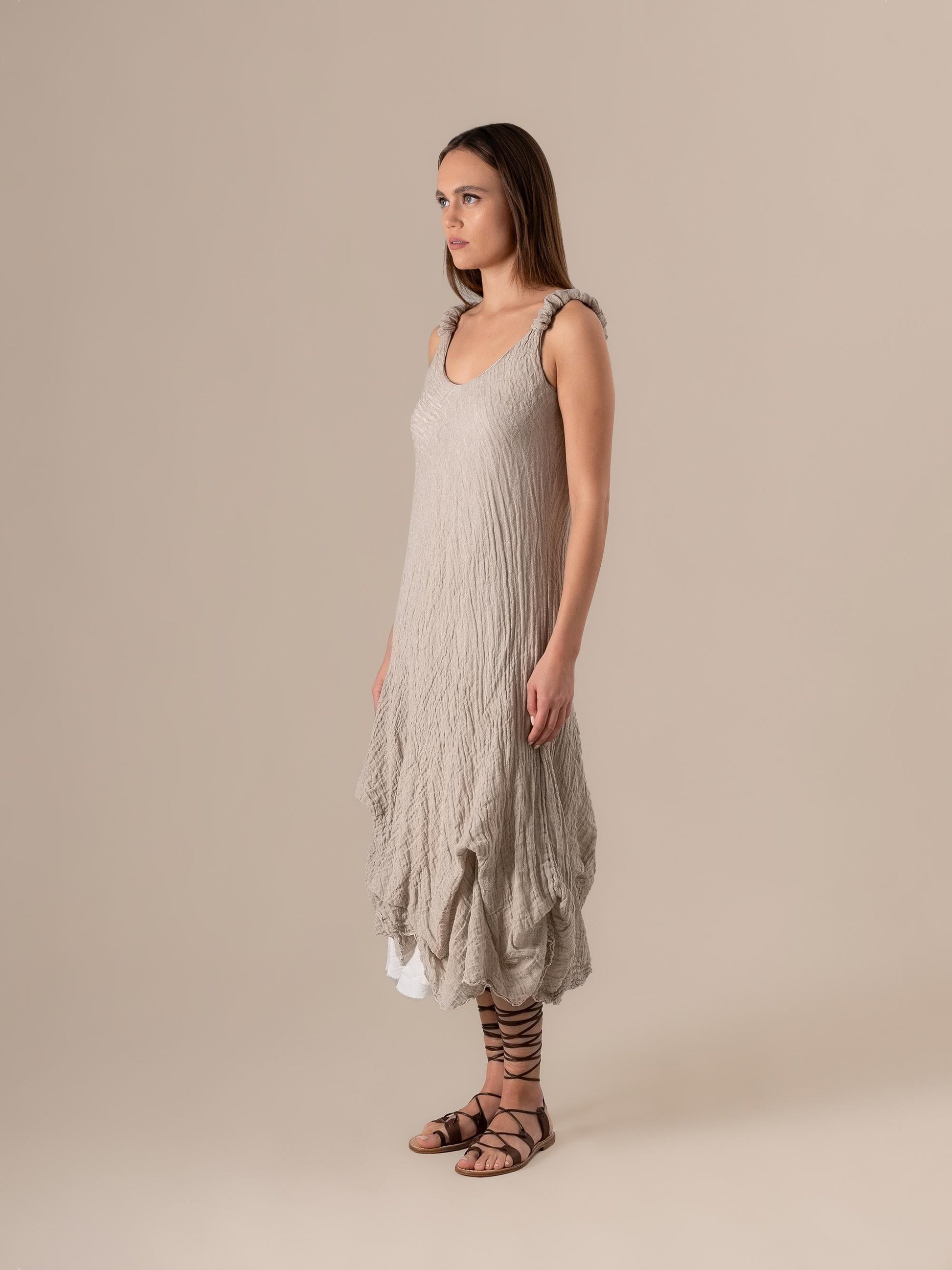 Vestito Cavalluccio Garzata Naturale VESTITO CAVALLUCCIO garzata 12 Bottega Di Brunella 