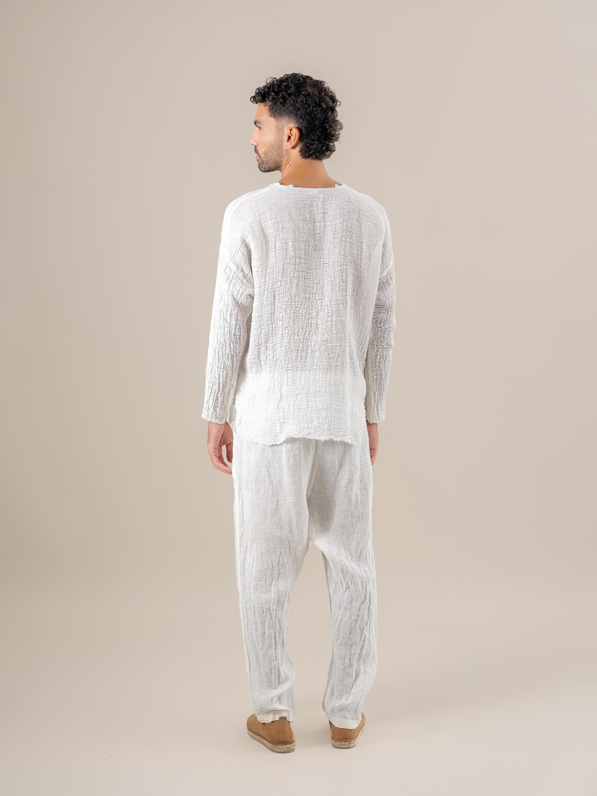 Pantalone Agathos Battista Latte PANTALONE AGATHOS battista 33 Bottega Di Brunella 
