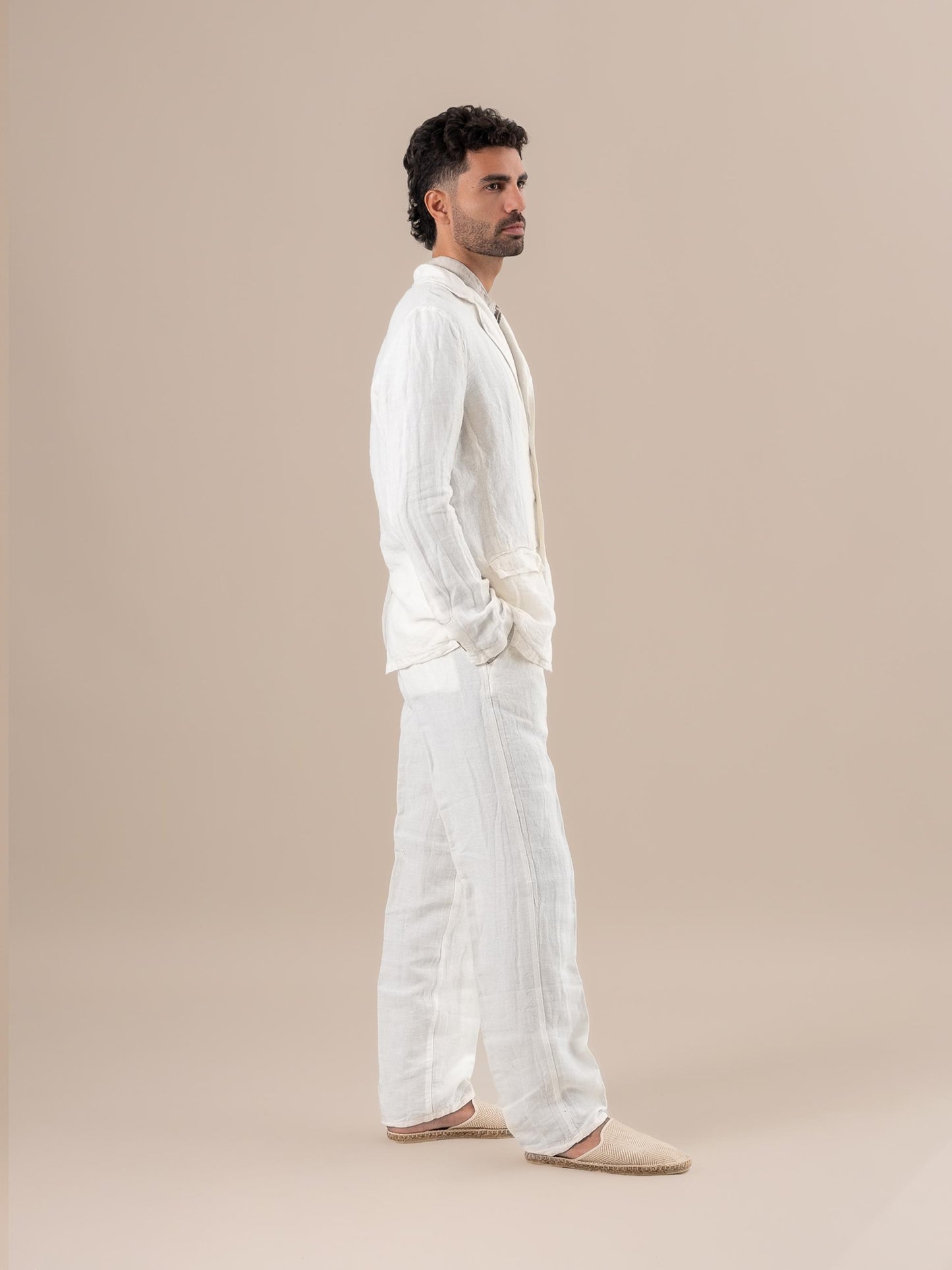 Giacca Checco Lino Medio Latte GIACCA CHECCO lino medio 33 Bottega Di Brunella 