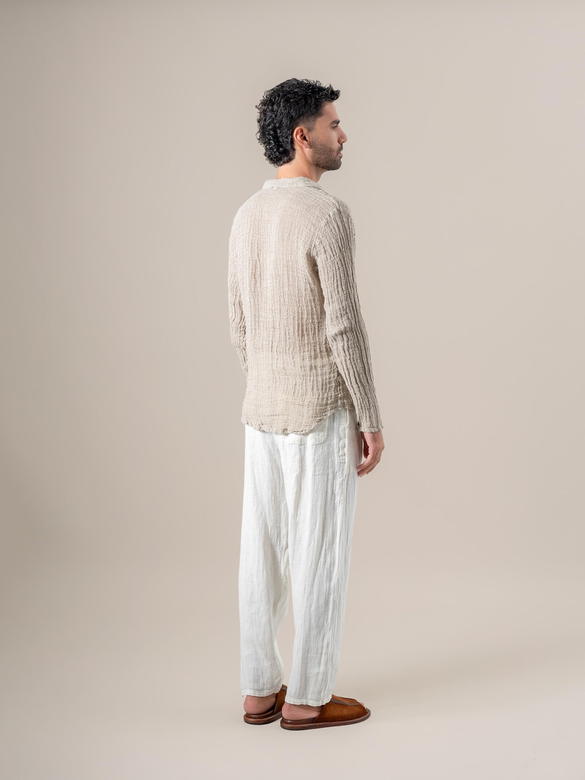 Camicia Matteo Ulivo Naturale CAMICIA MATTEO ulivo 12 Bottega Di Brunella 