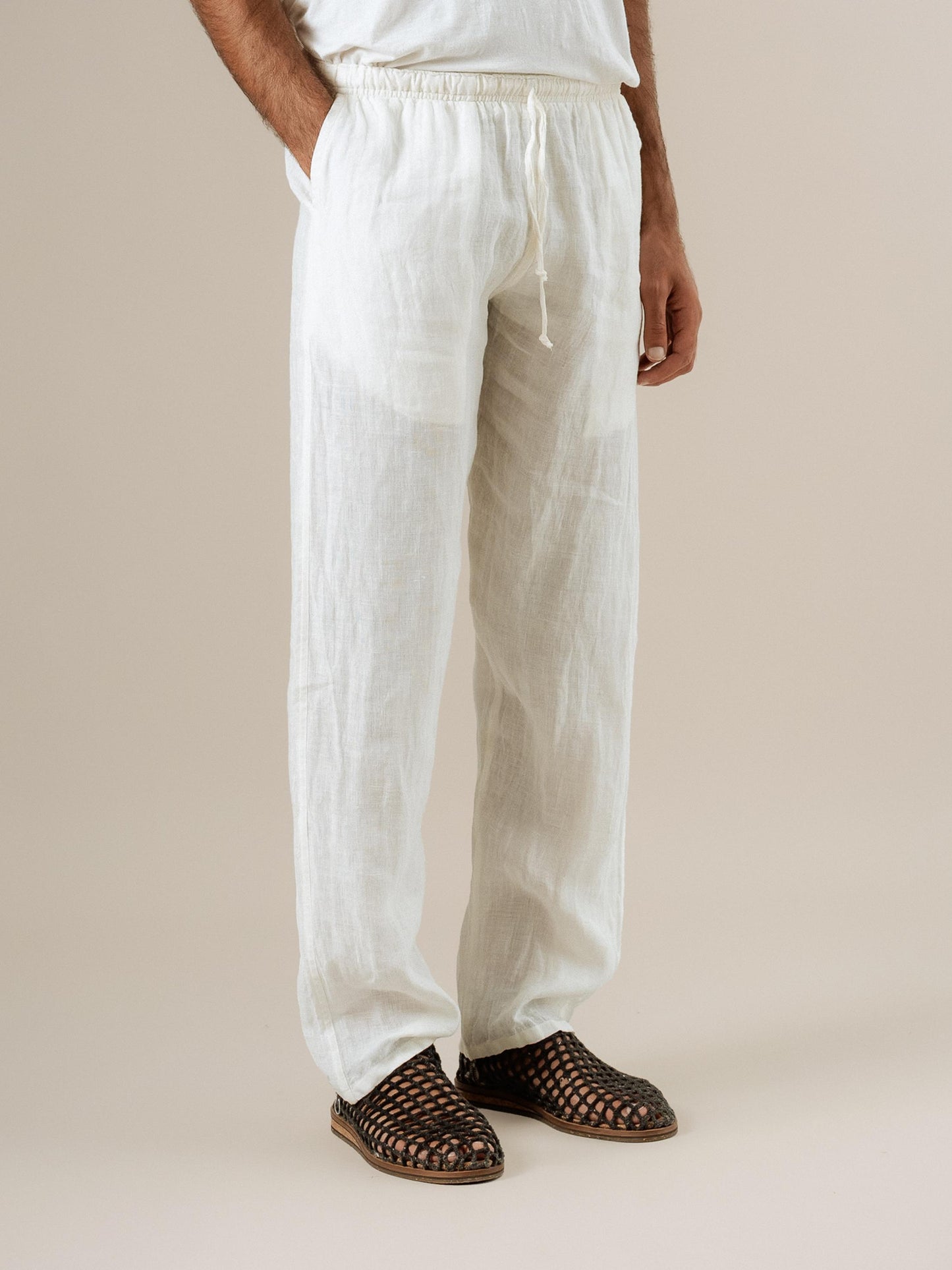 Pantaloni Amalfi Battista Latte PANTALONE AMALFI battista 33 Bottega Di Brunella 