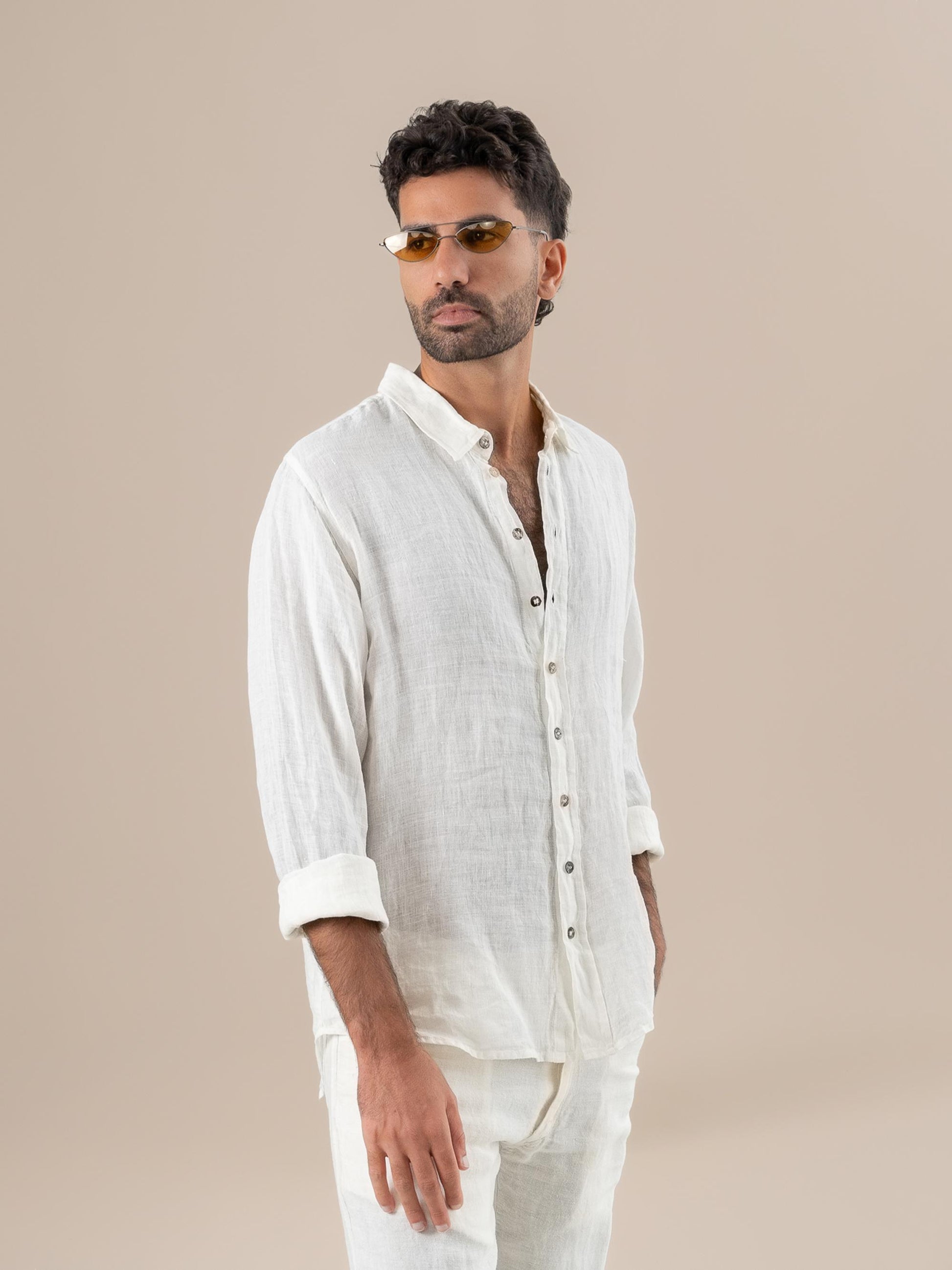 Camicia Franco Battista Latte CAMICIA FRANCO battista 33 Bottega Di Brunella 