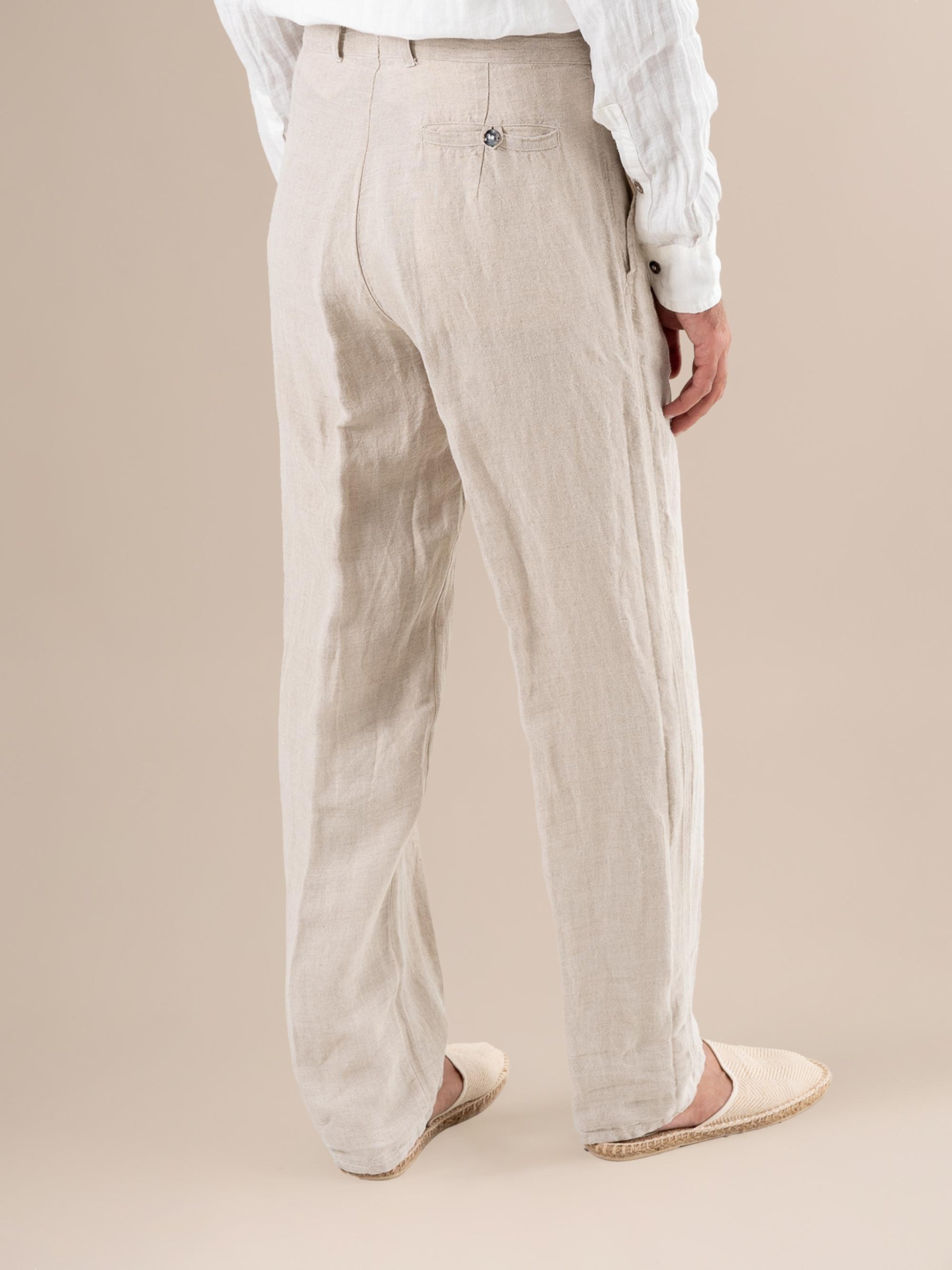 Pantaloni Peppino Lino Medio Naturale PANTALONE PEPPINO LINO MADIO 12 Bottega Di Brunella 