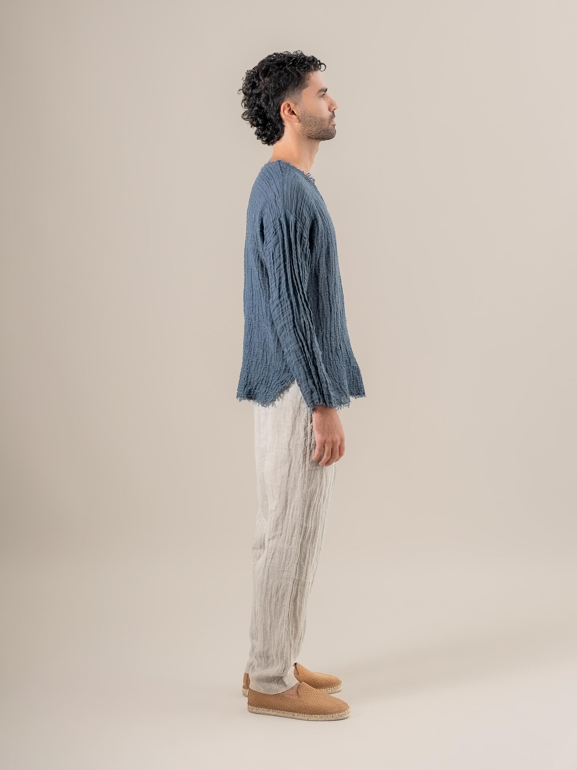 Camicia Sandokan Garzata Blu24 CAMICIA SANDOKAN garzata 280 Bottega Di Brunella 