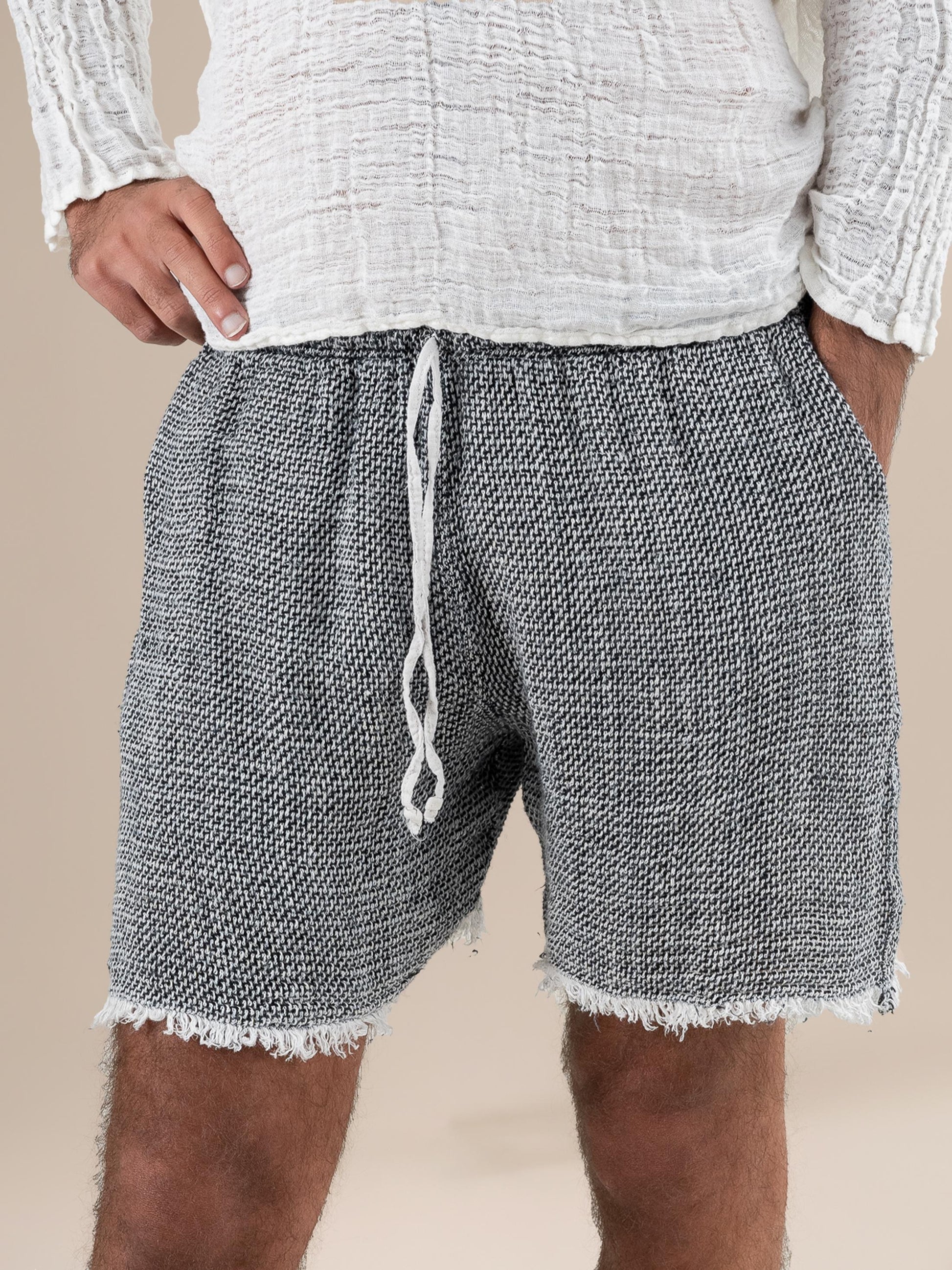 Shorts Amalfi Aida Nera Latte SHORT AMALFI aida nera 33 Bottega Di Brunella 