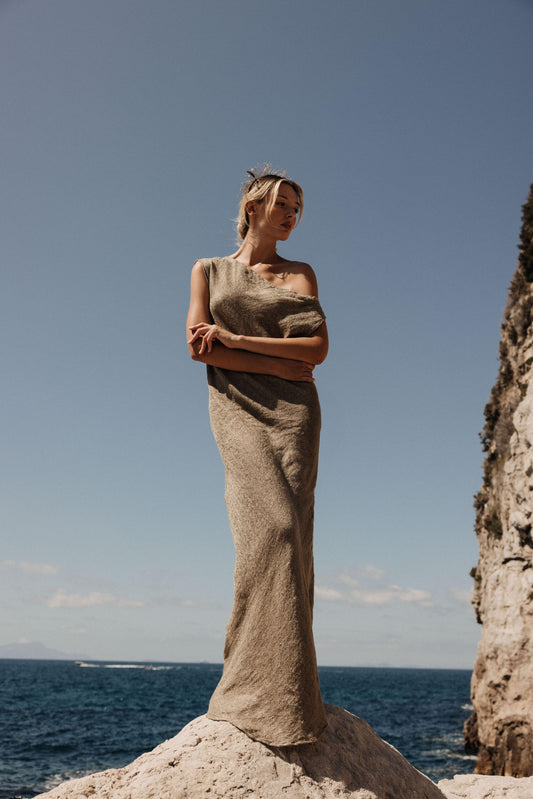 Vestito Cleopatra Tela Luxor Palma VESTITO CLEOPATRA tela luxor 291 Bottega Di Brunella 