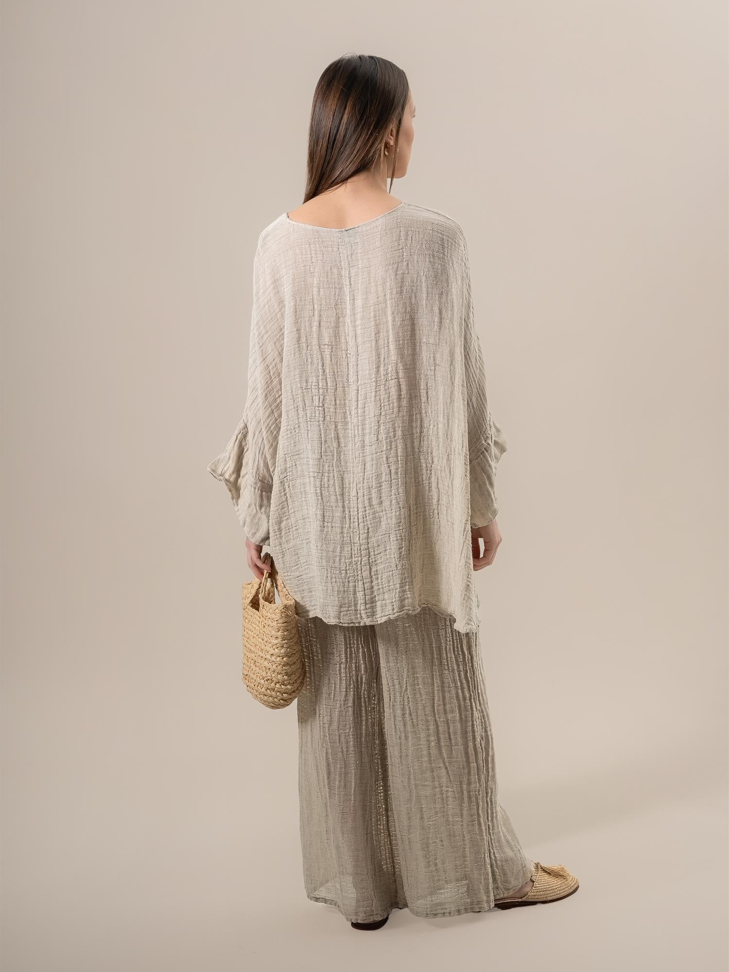 Camicia Hip Hop Garzata Naturale CAMICIA HIP HOP garzata 12 Bottega Di Brunella 