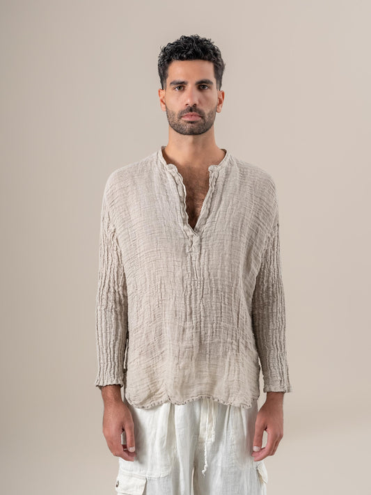 Camicia Normandy Garzata Naturale CAMICIA NORMANDY garzata 12 Bottega Di Brunella 