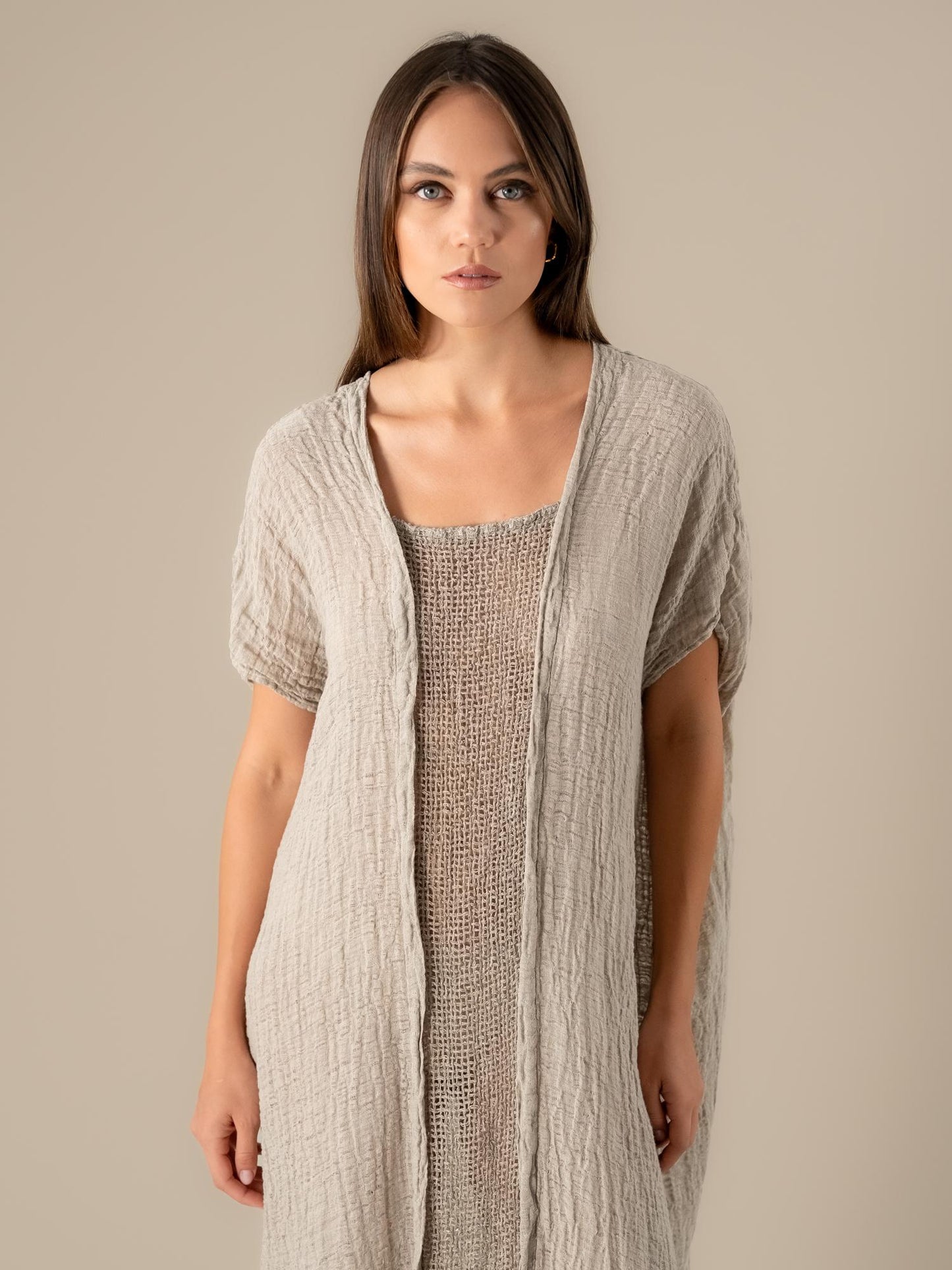 Vestito Sfinge Garzata Naturale VESTITO SFINGE garzata 12 Bottega Di Brunella 