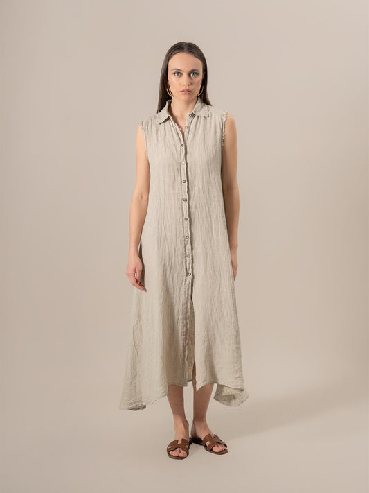 Vestito Orchidea Battista Naturale VESTITO ORCHIDEA BATTISTA 12 Bottega Di Brunella 