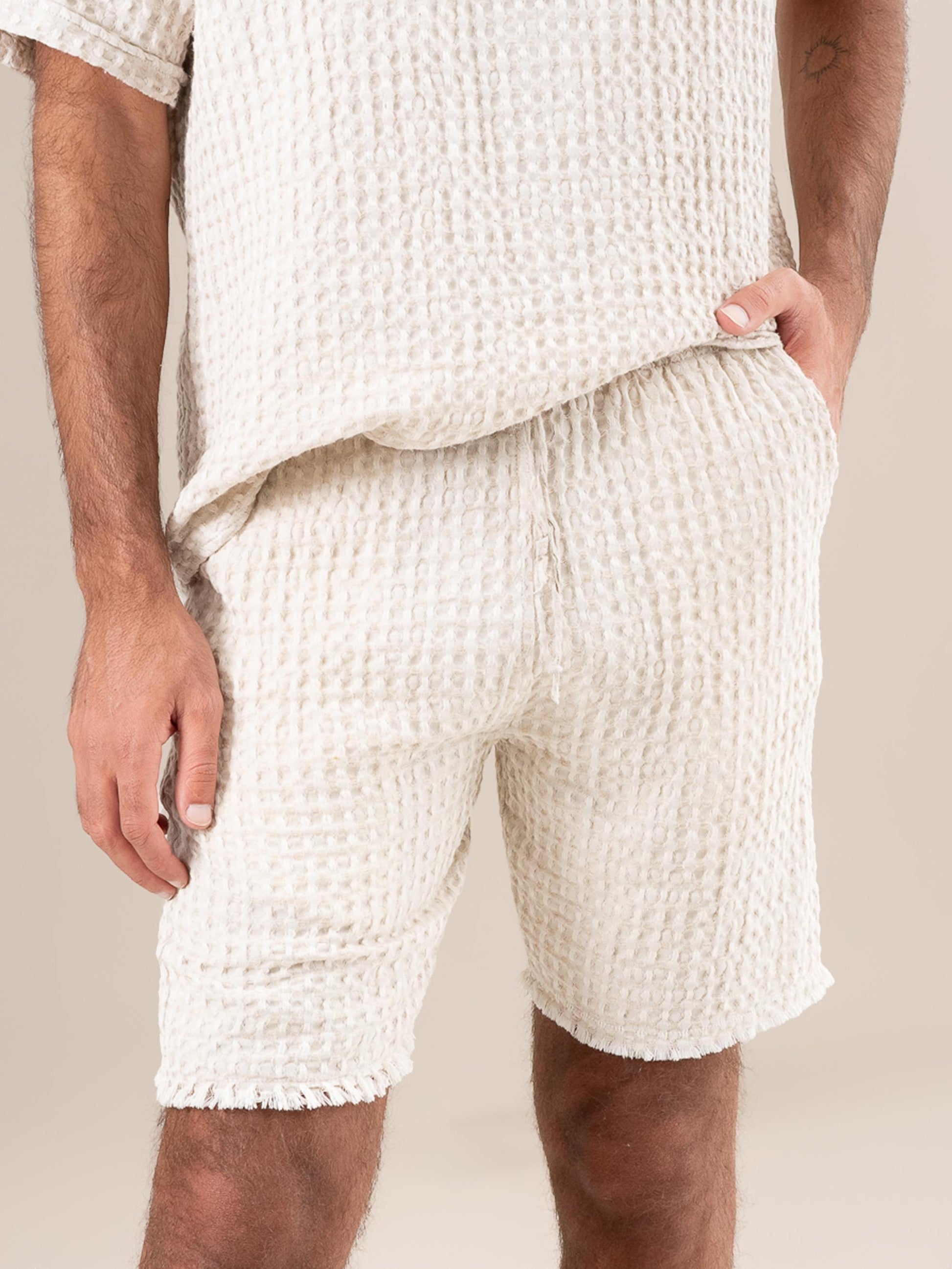 Camicia Monica Nido D'Ape Naturale CAMICIA MONICA nido dape 12 Bottega Di Brunella 