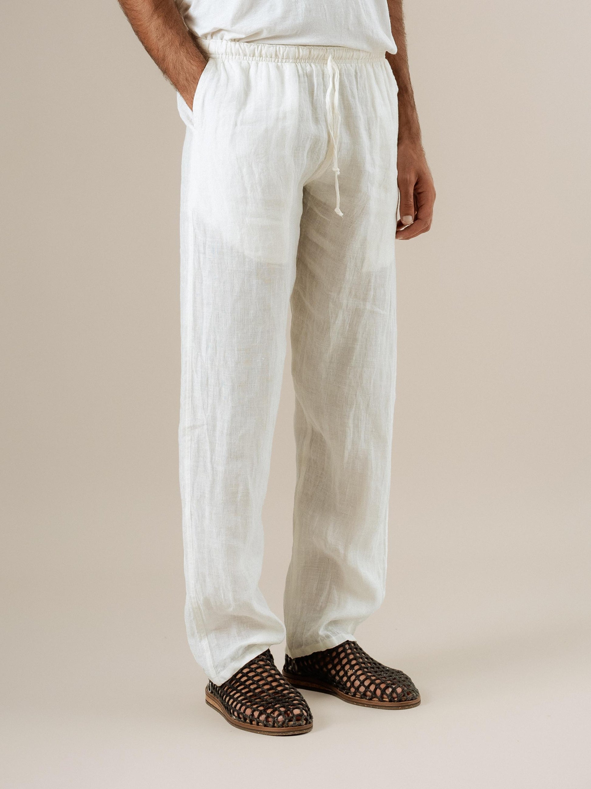 Pantaloni Amalfi Battista Latte PANTALONE AMALFI battista 33 Bottega Di Brunella 