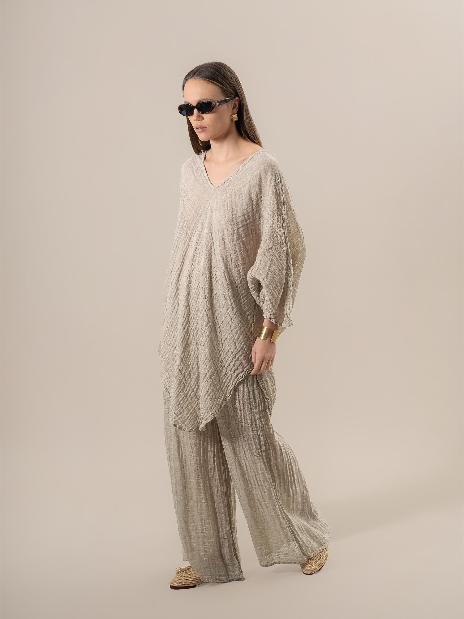 Camicia Fausta Garzata Naturale CAMICIA FAUSTA garzata 12 Bottega Di Brunella 