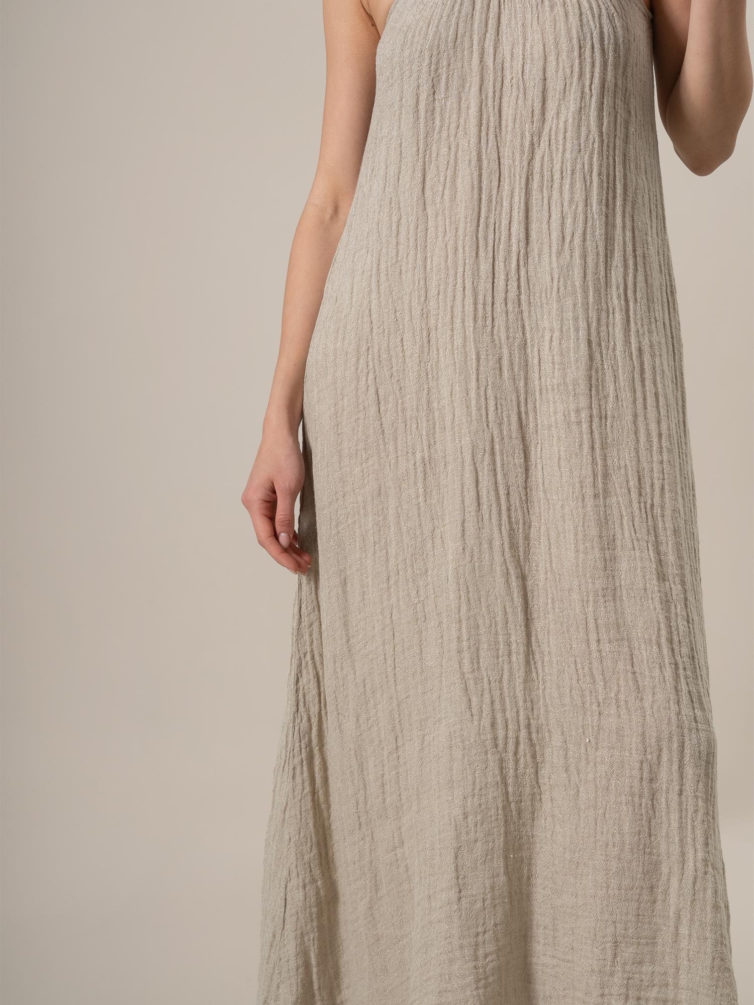 Vestito Maxi Timo Increspato Naturale VESTITO MX TIMO increspato 12 Bottega Di Brunella 