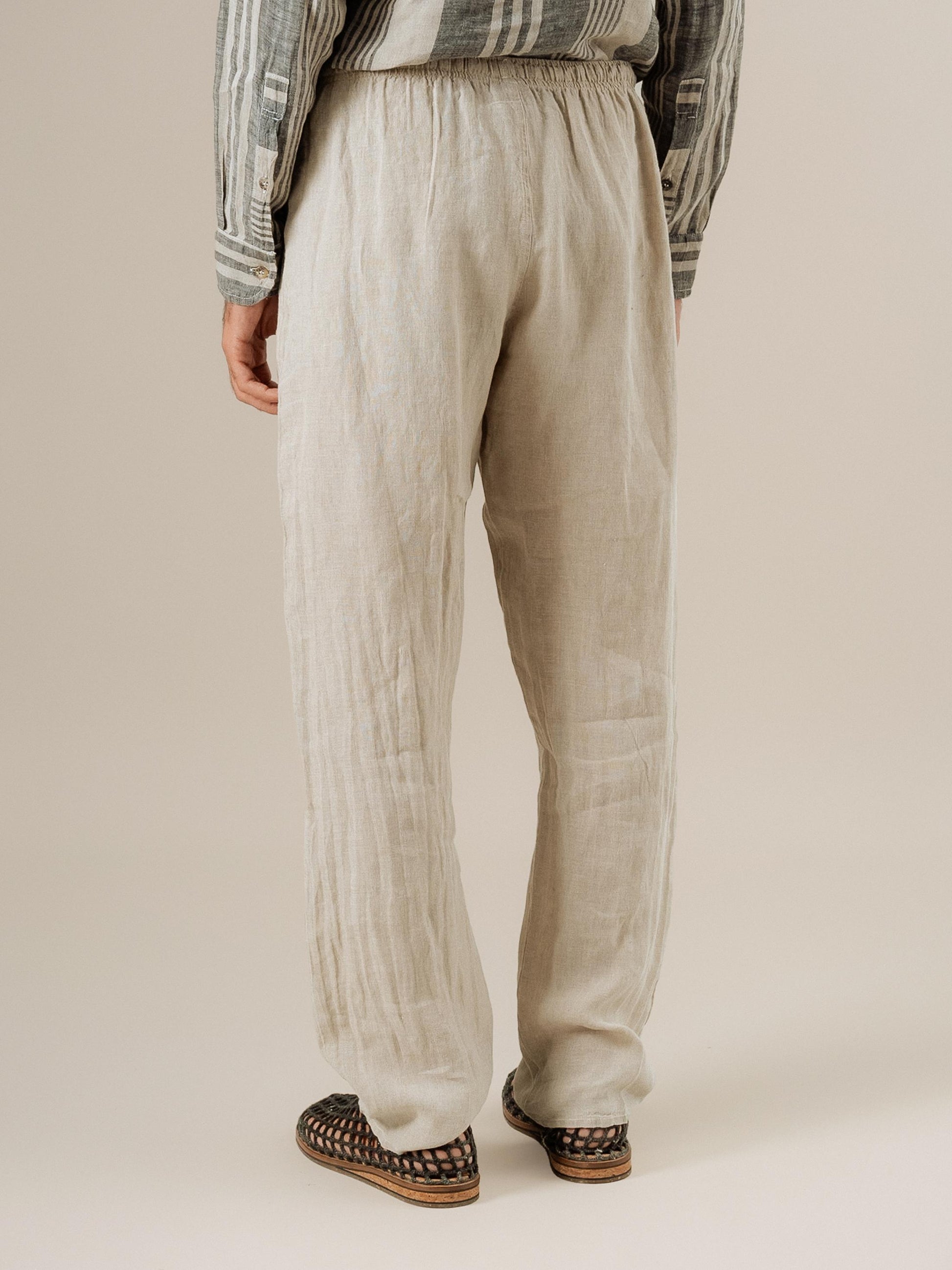 Pantalone Amalfi Battista Naturale PANTALONE AMALFI battista 12 Bottega Di Brunella 