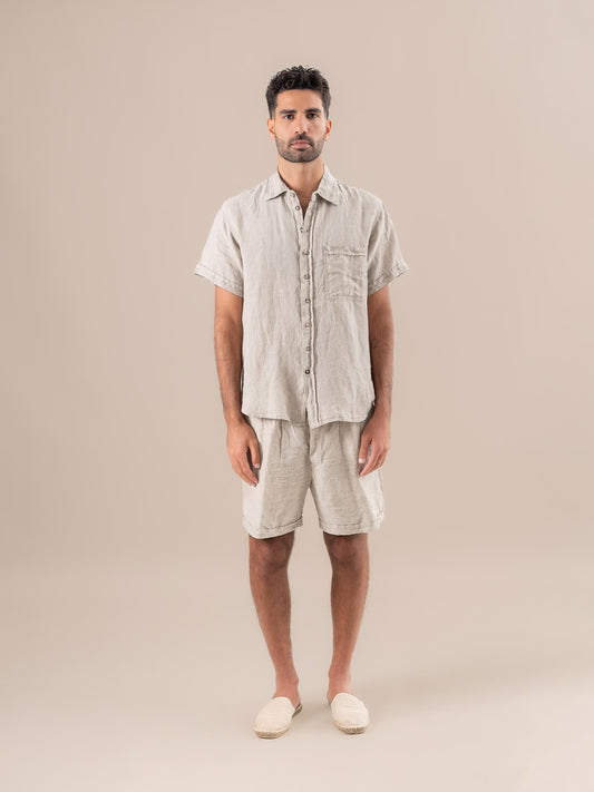 Bermuda Edoardo Lino Medio Naturale BERMUDA EDUARDO lino medio 12 Bottega Di Brunella 