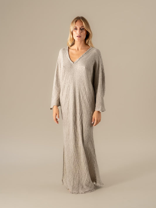 Vestito Damla Tela Luxor Naturale VESTITO DAMLA tela luxor 12 Bottega Di Brunella 