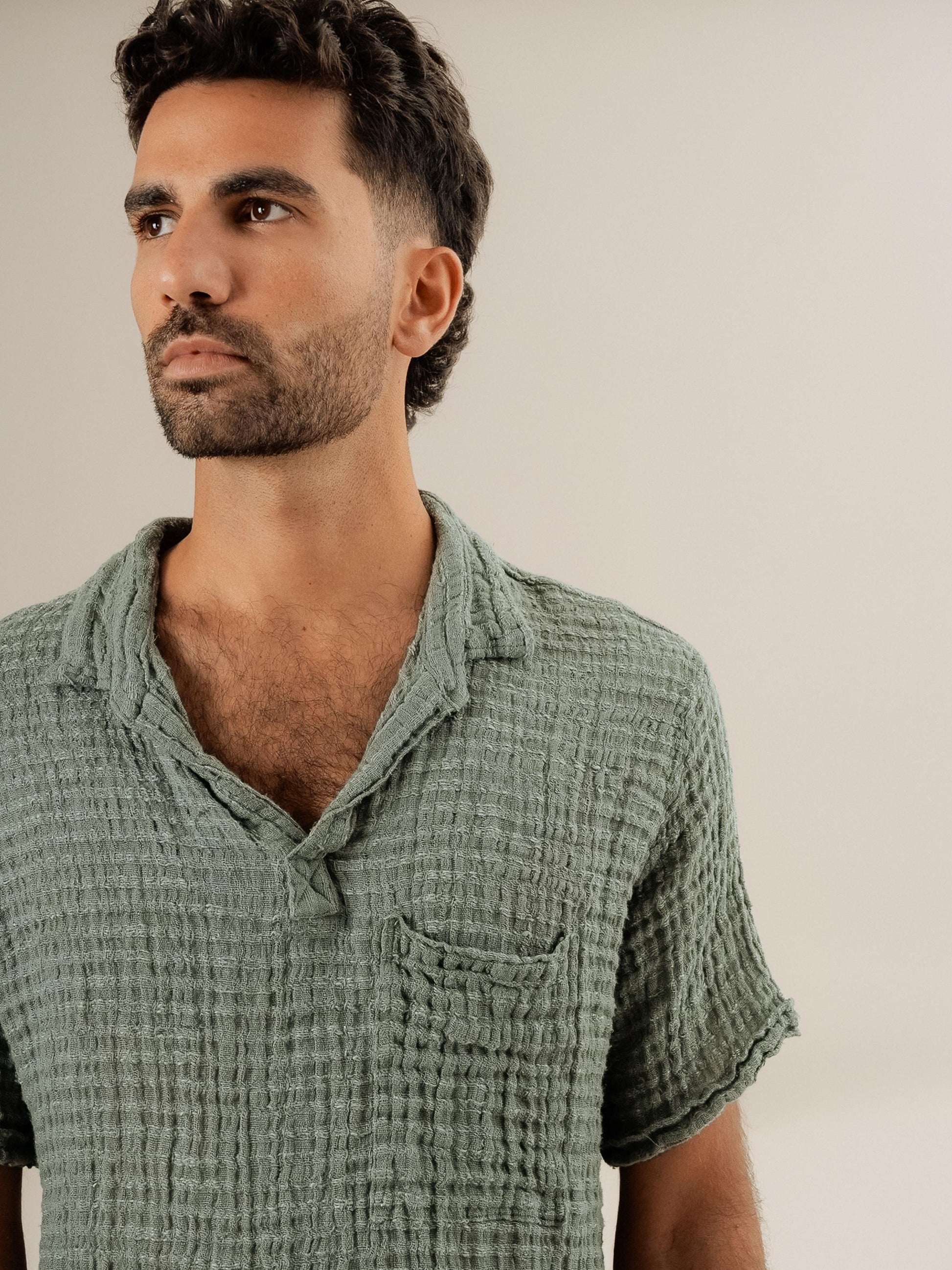 Camicia Colombia Garza Uffizi Eucalipto CAMICIA COLOMBIA garza uffizi 264 Bottega Di Brunella 
