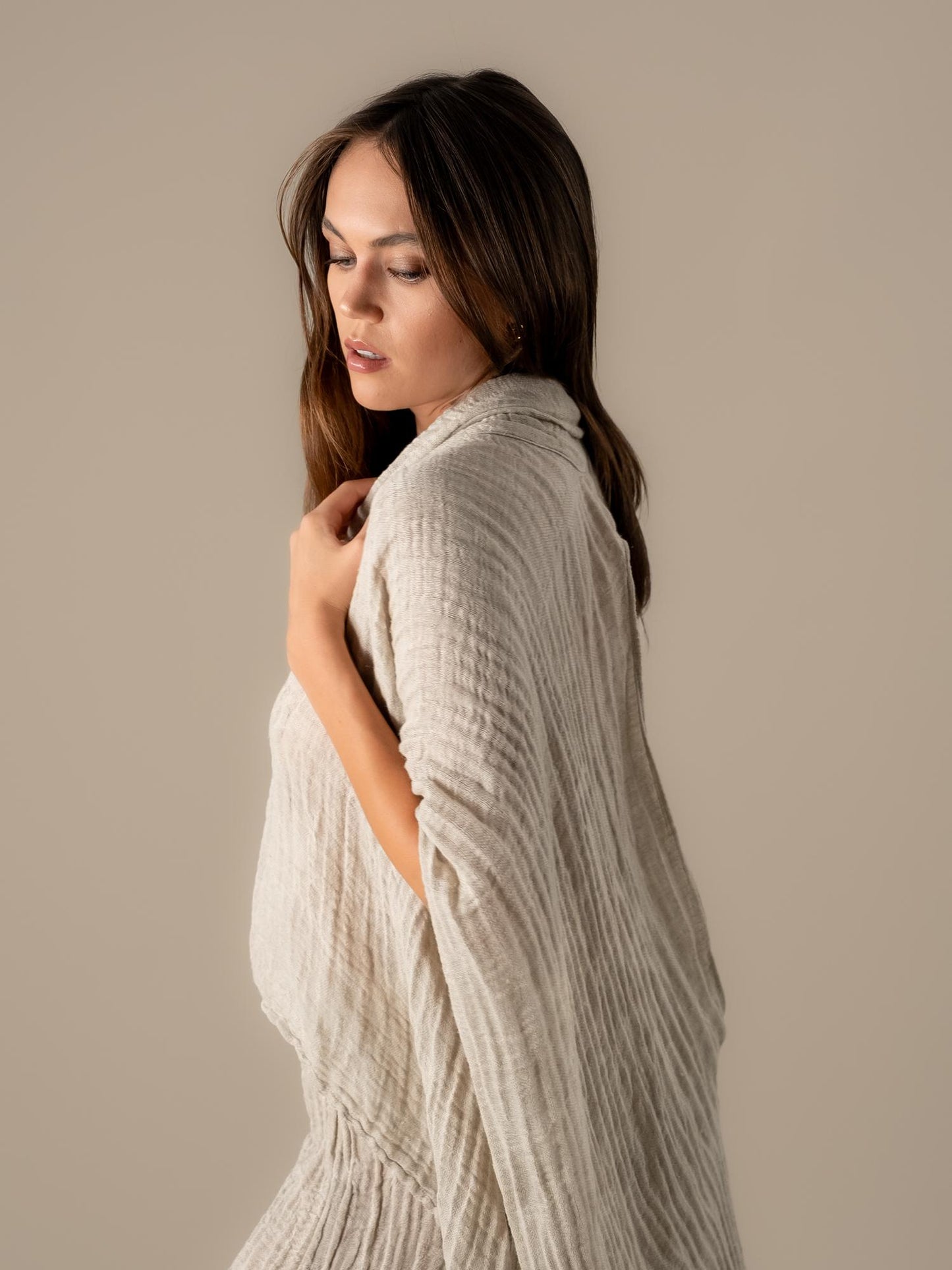 Poncho Scriba Cairo Naturale PONCHO SCRIBA cairo 12 Bottega Di Brunella 