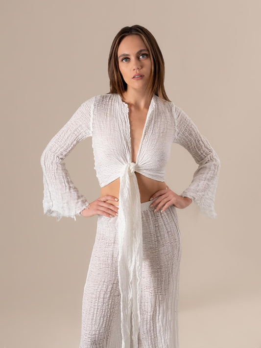 Bolero Mango Garzata Latte BOLERO MANGO garzata 33 Bottega Di Brunella 