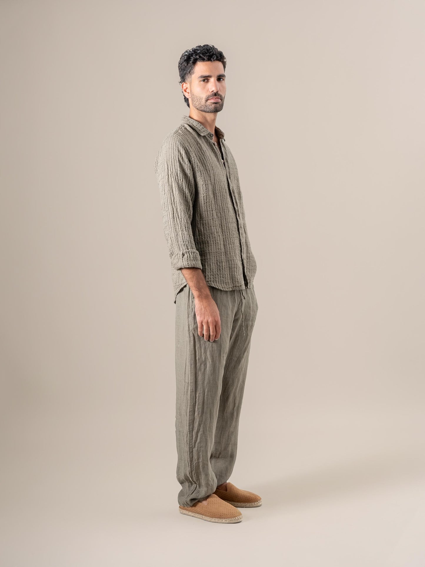 Pantalone Amalfi Battista Fossile PANTALONE AMALFI battista 284 Bottega Di Brunella 