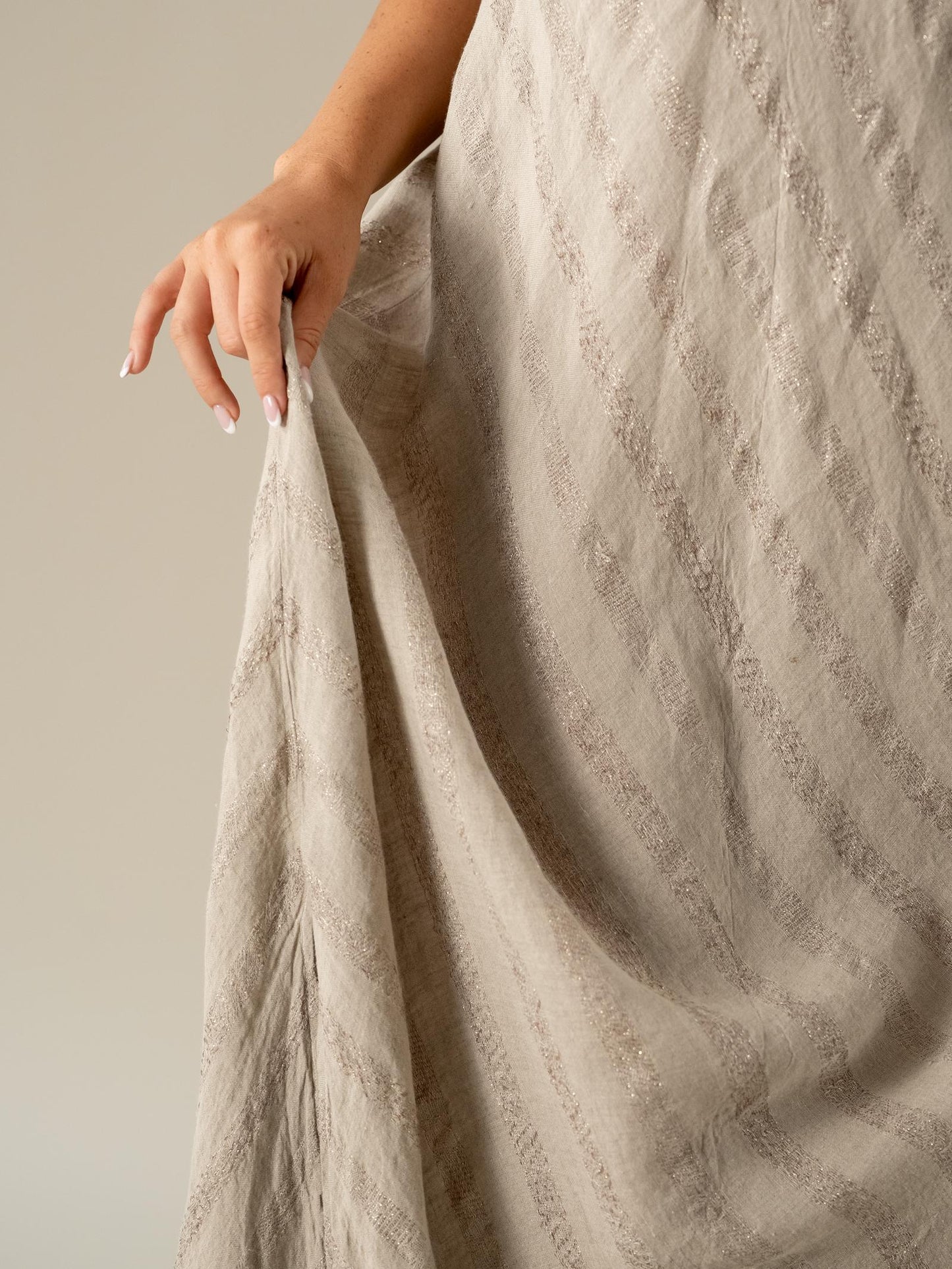 Vestito Trapezio Riga Luxor Naturale VESTITO TRAPEZIO riga luxor 12 Bottega Di Brunella 