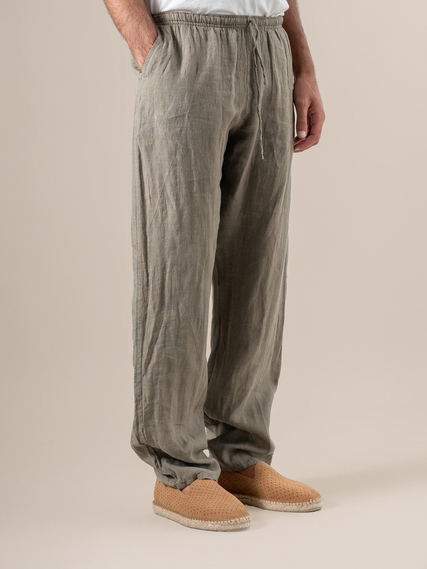 Pantalone Amalfi Battista Fossile PANTALONE AMALFI battista 284 Bottega Di Brunella 