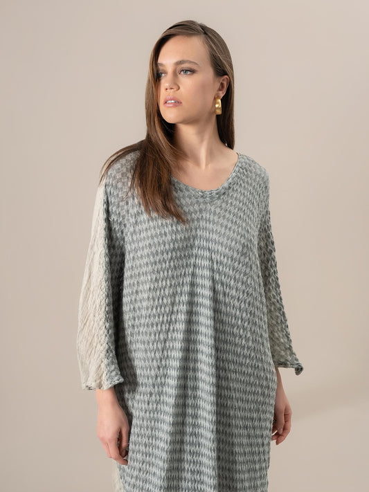 Vestito Colosseo Mezzoscacco Naturale VESTITO COLOSSEO MEZZO SCACCO 12 Bottega Di Brunella 