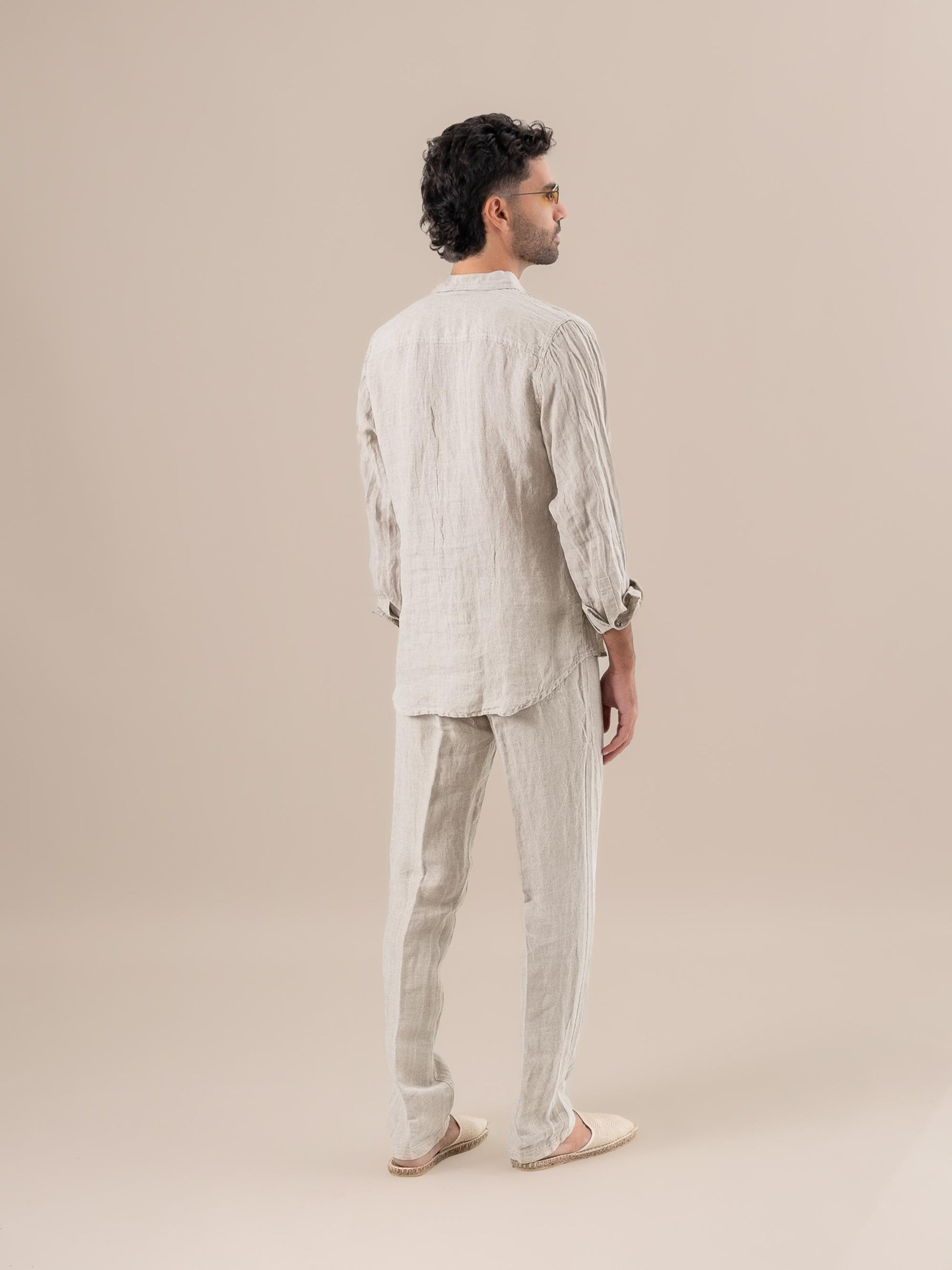 Camicia Franco Battista Naturale CAMICIA FRANCO battista 12 Bottega Di Brunella 