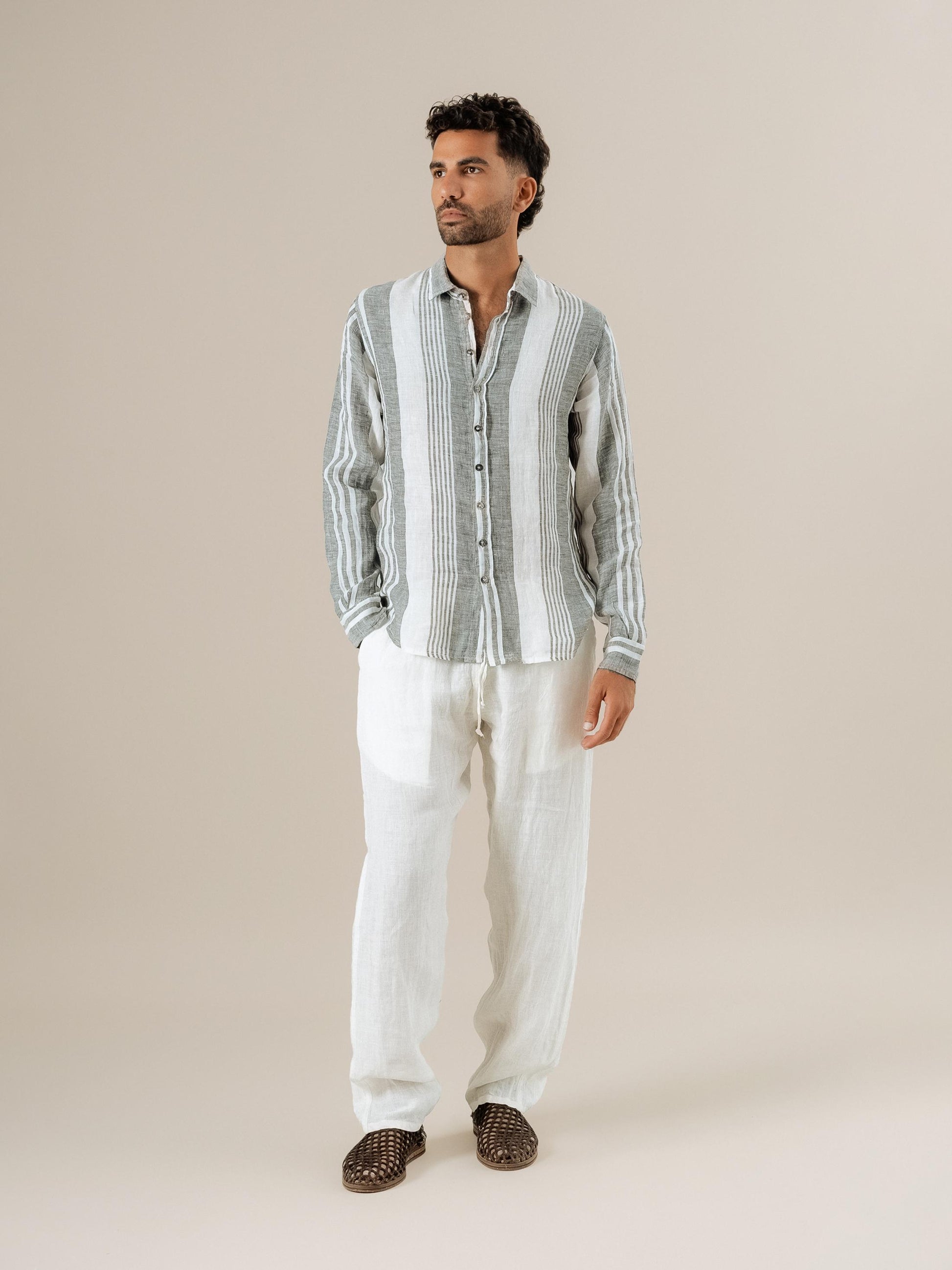 Pantaloni Amalfi Battista Latte PANTALONE AMALFI battista 33 Bottega Di Brunella 