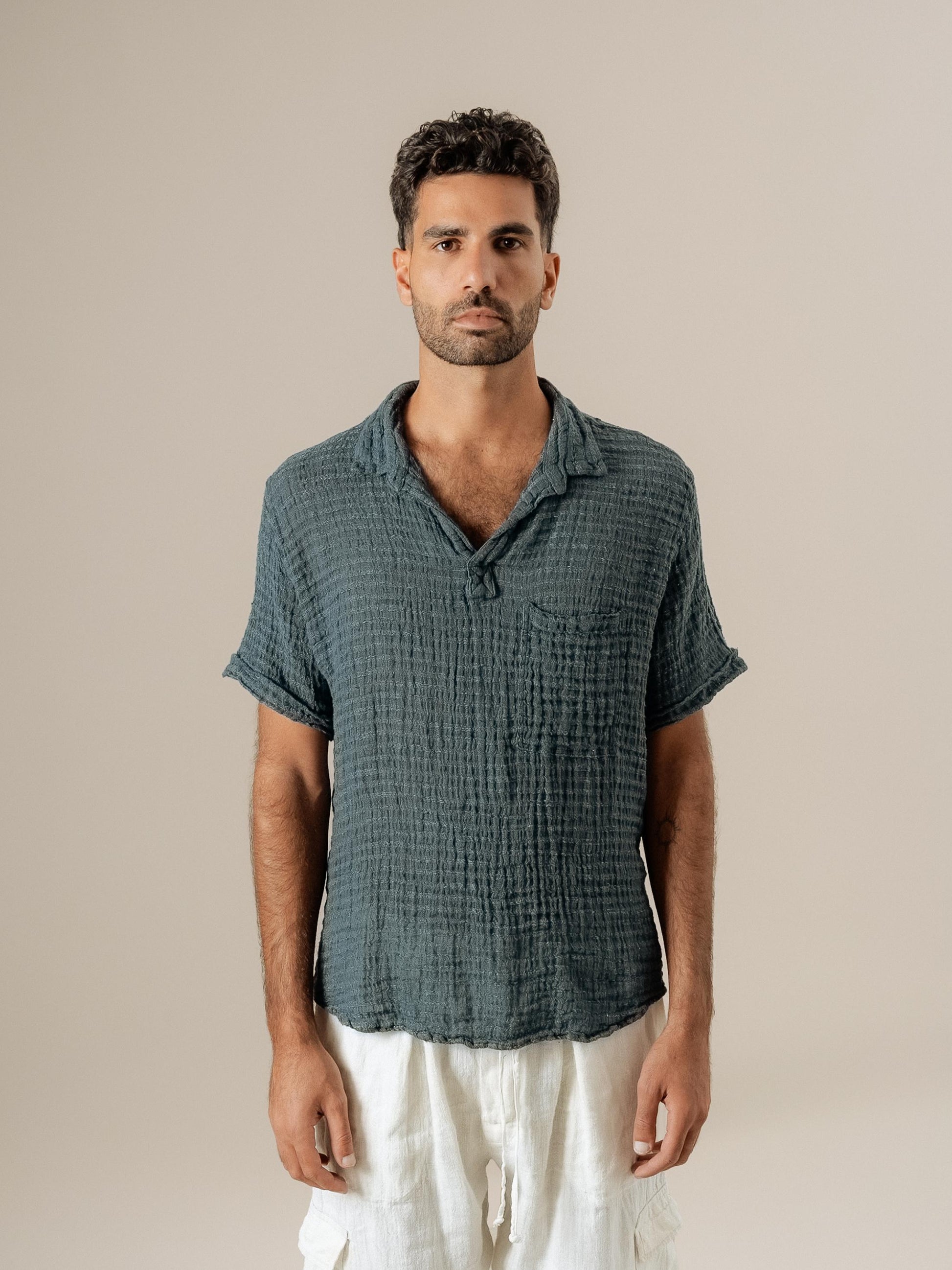 Camicia Colombia Garza Uffizi Blu24 CAMICIA COLOMBIA garza uffizi 280 Bottega Di Brunella 