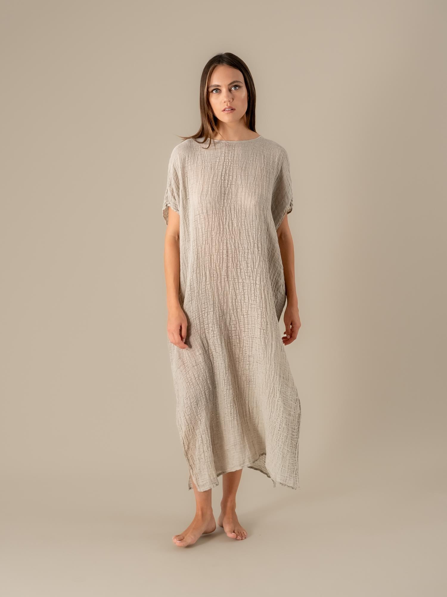 Vestito Sfinge Garzata Naturale VESTITO SFINGE garzata 12 Bottega Di Brunella 