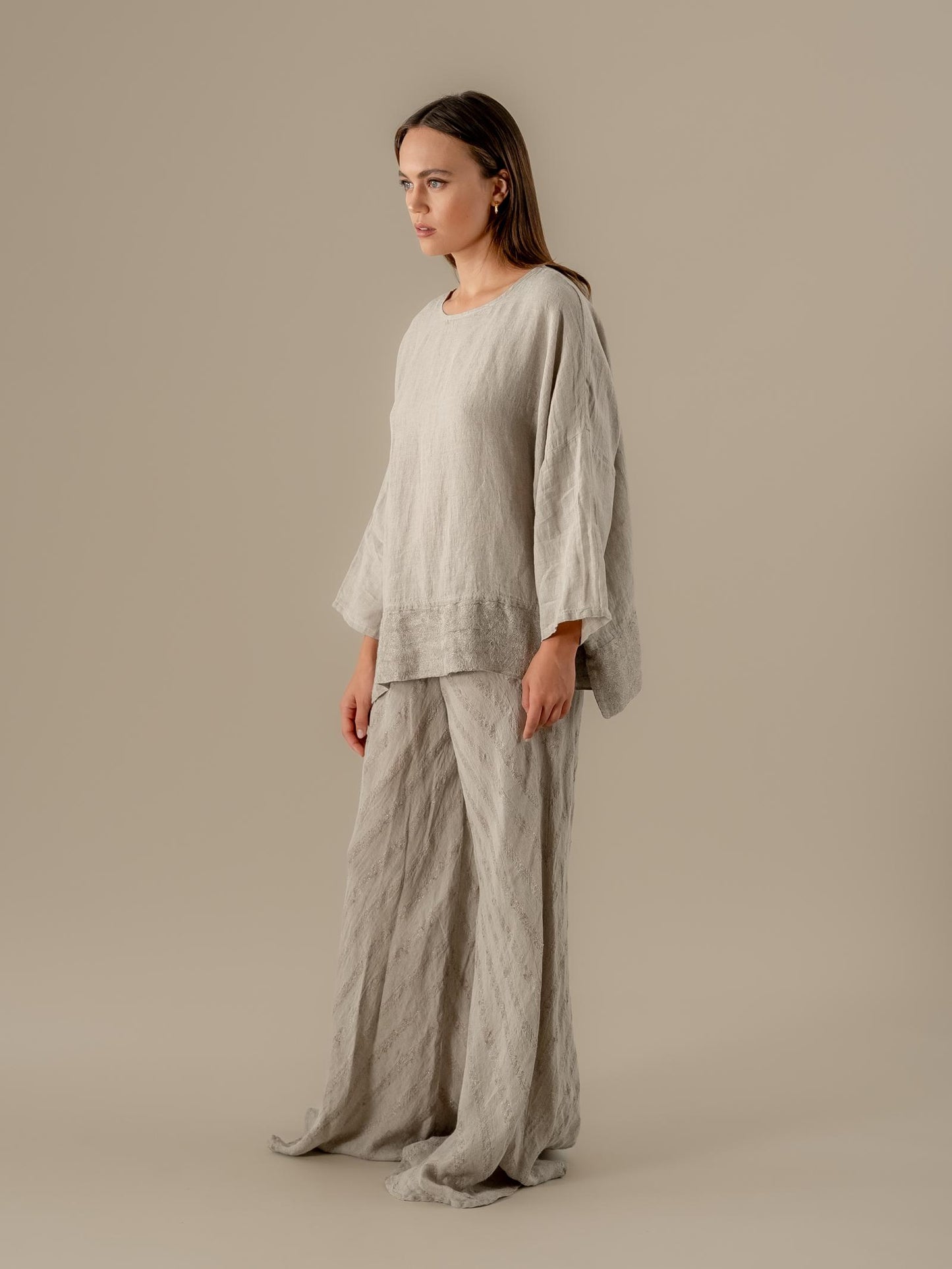 Camicia Ines Tela Luxor Naturale CAMICIA INES tela luxor 12 Bottega Di Brunella 