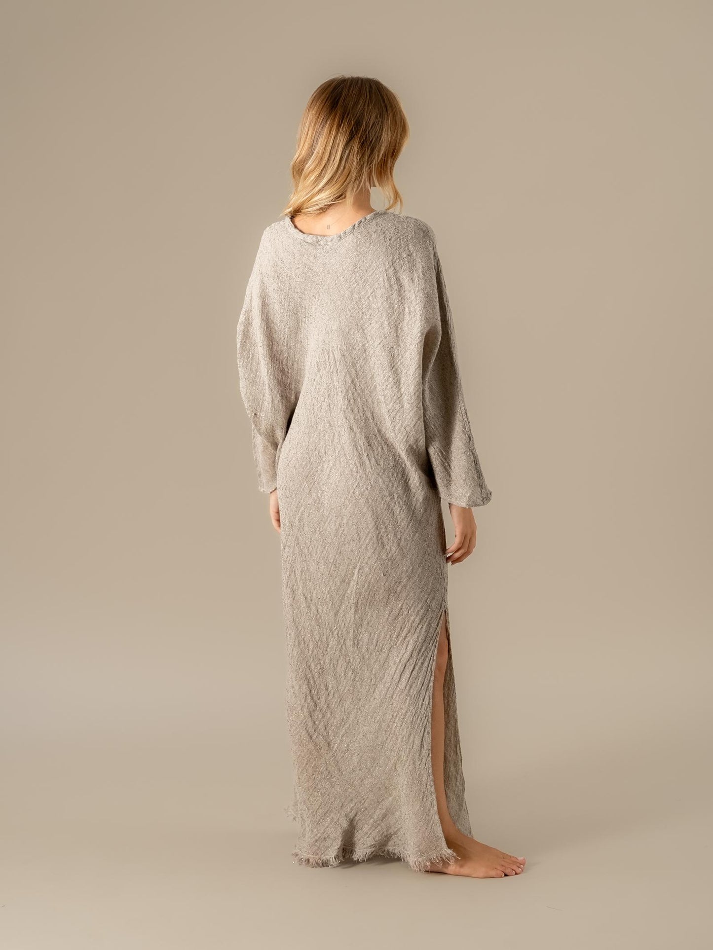Vestito Damla Tela Luxor Naturale VESTITO DAMLA tela luxor 12 Bottega Di Brunella 