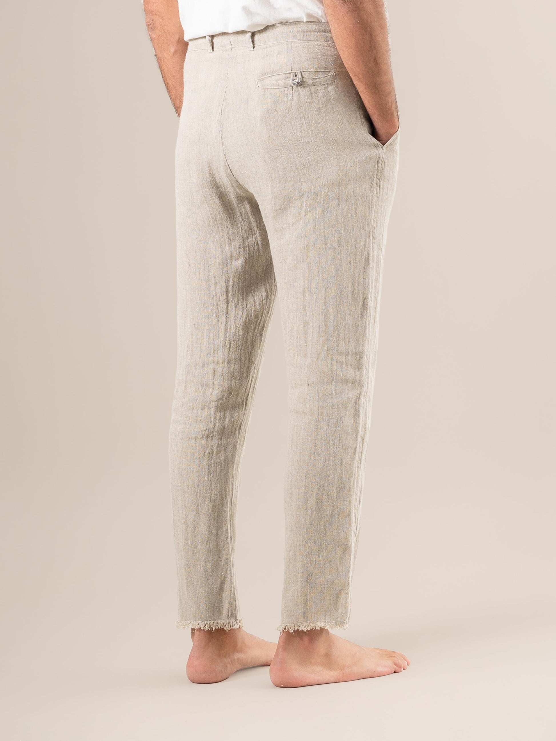 Pantalone Luca Tela Country Naturale PANTALONE LUCA tela country 12 Bottega Di Brunella 