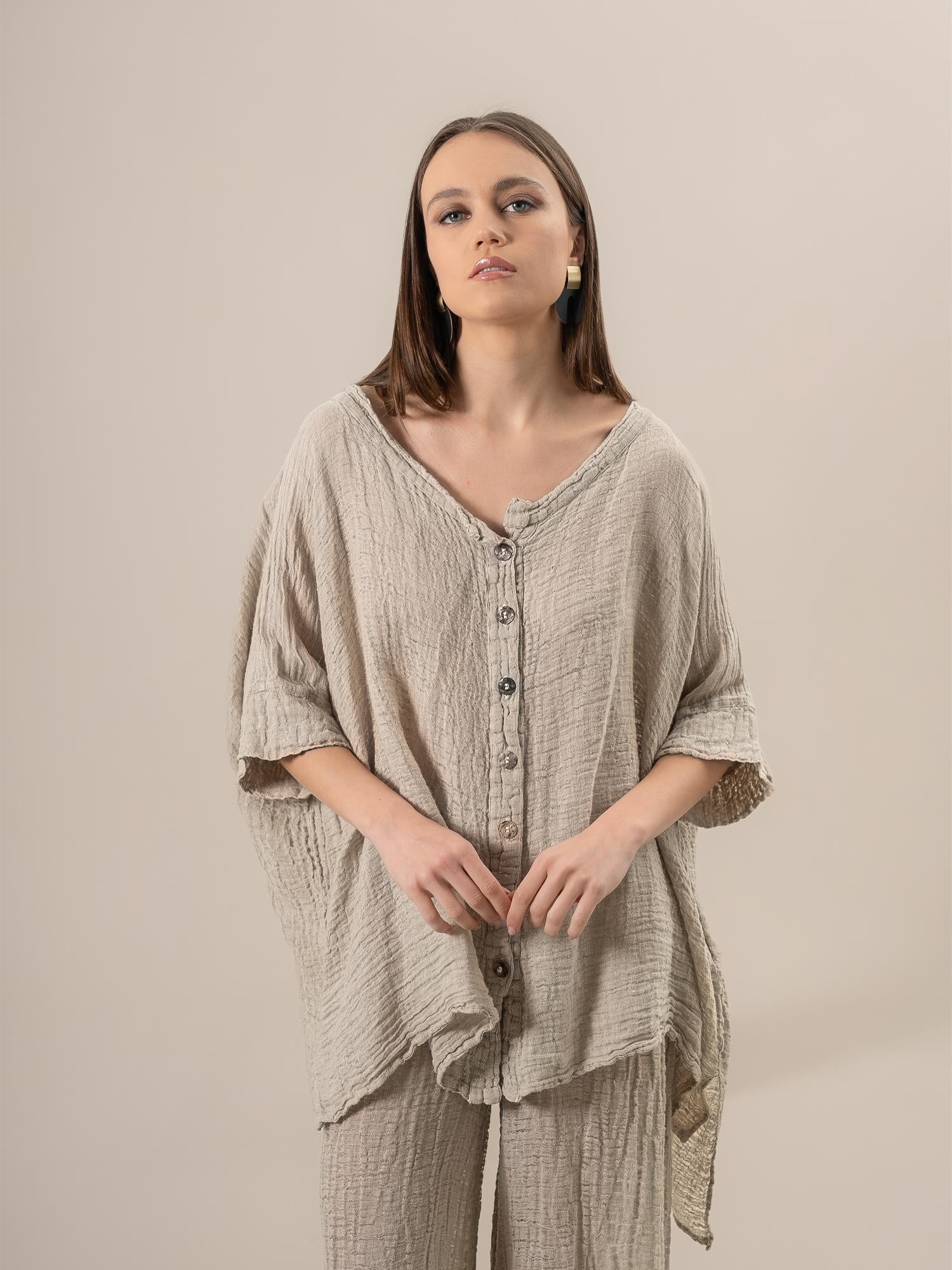 Casacca Bellatrix Garzata Naturale CASACCA BELLATRIX garzata 12 Bottega Di Brunella 