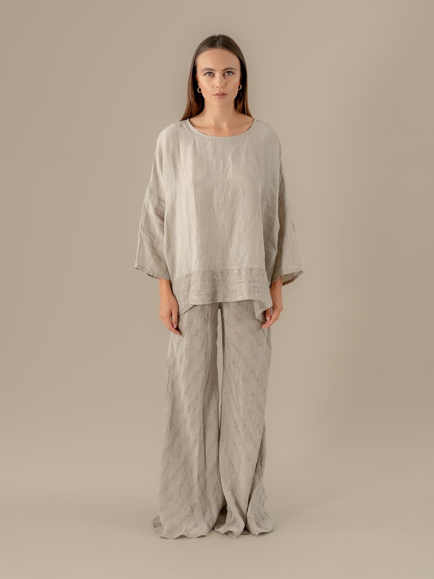Camicia Ines Tela Luxor Naturale CAMICIA INES tela luxor 12 Bottega Di Brunella 