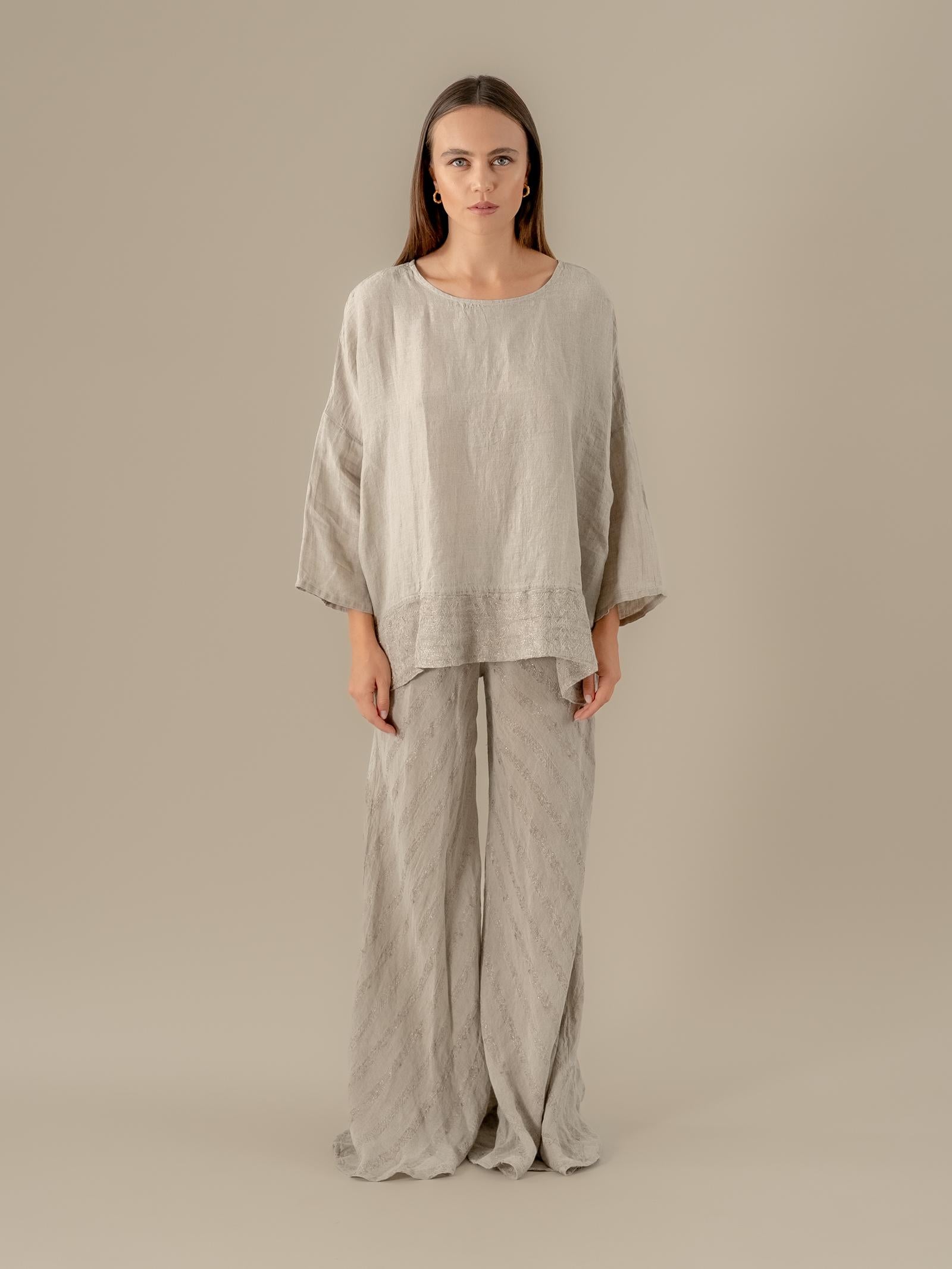 Camicia Ines Tela Luxor Naturale CAMICIA INES tela luxor 12 Bottega Di Brunella 